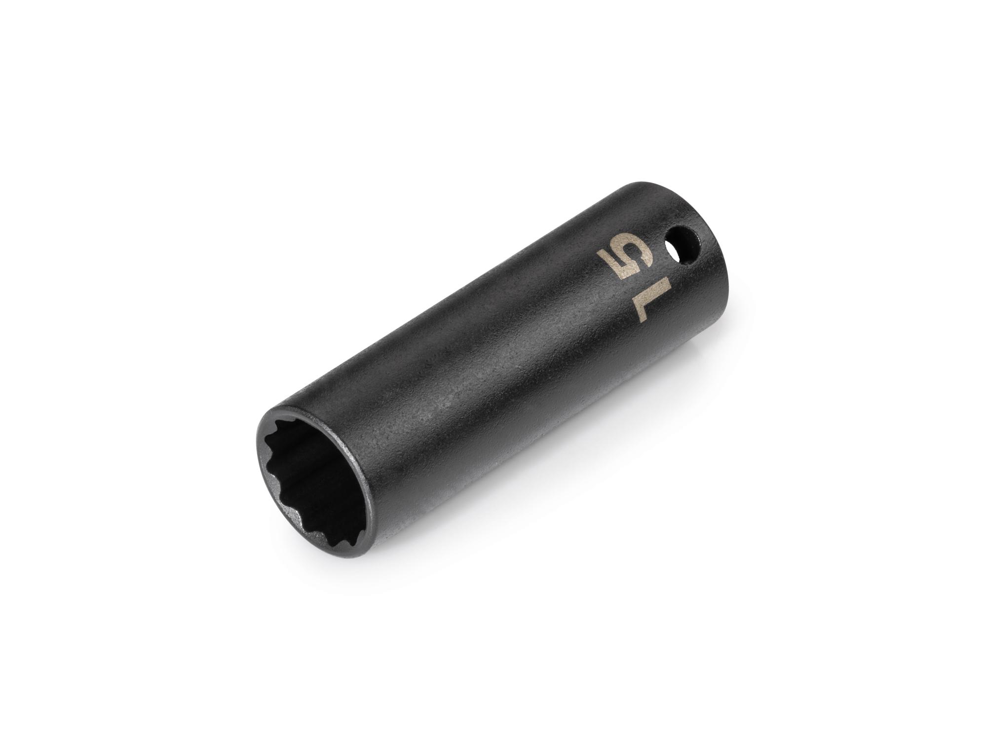 Front-right angle view of Tekton impact drive 12-point socket. Item #SID13315