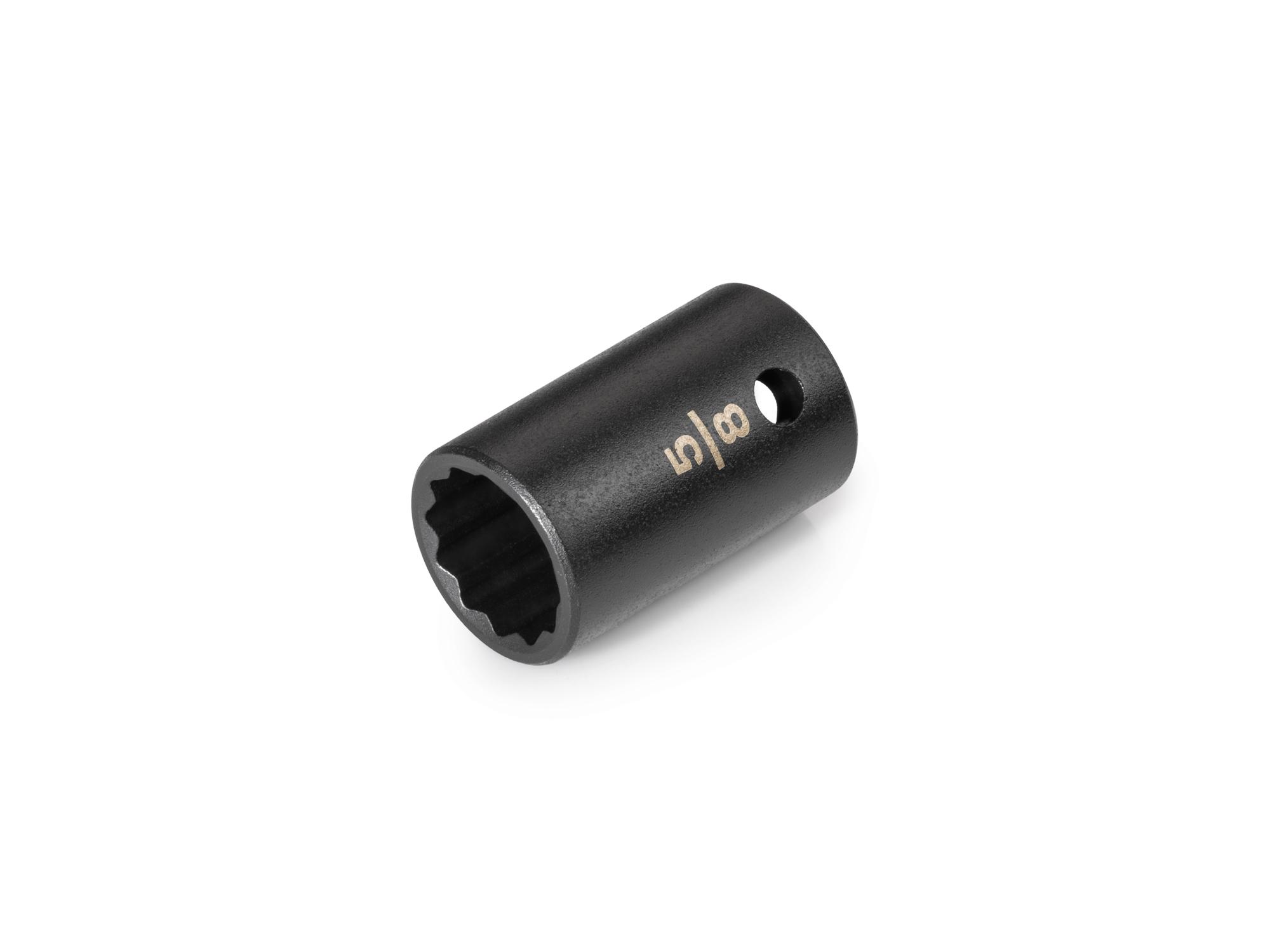 Front-right angle view of Tekton impact drive 12-point socket. Item #SID22216
