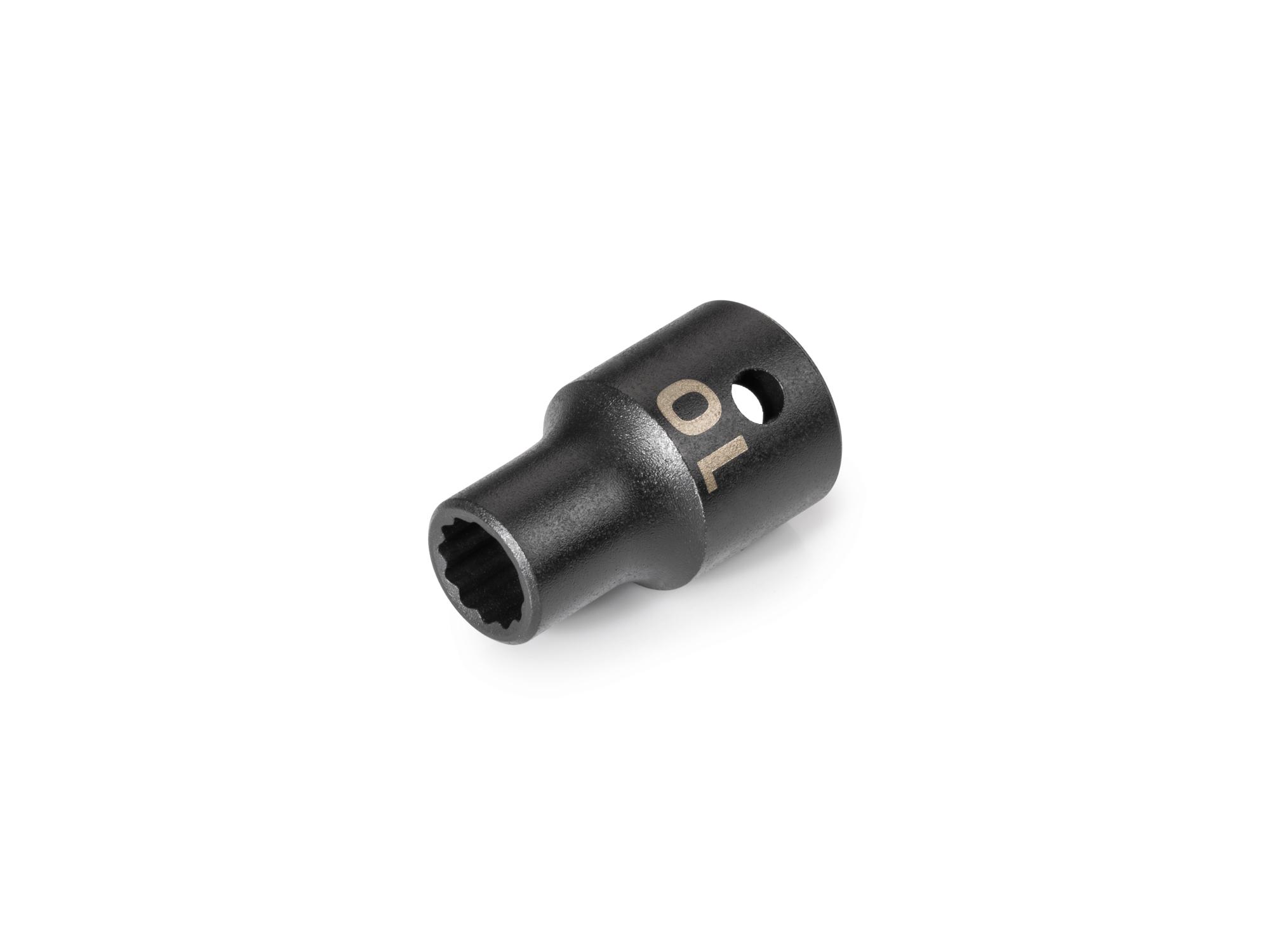 Front-right angle view of Tekton impact drive 12-point socket. Item #SID22310