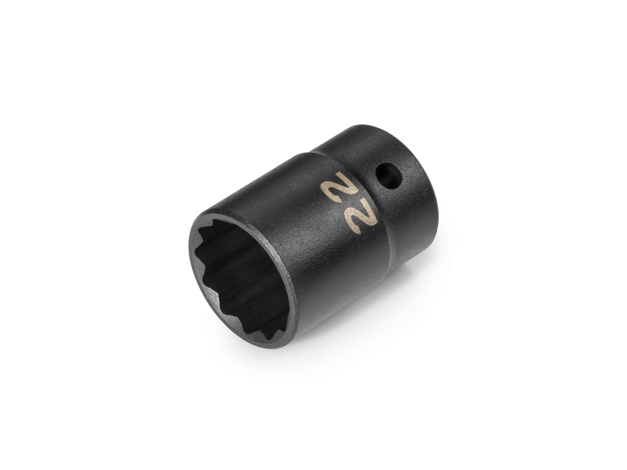 Front-right angle view of Tekton impact drive 12-point socket. Item #SID22322