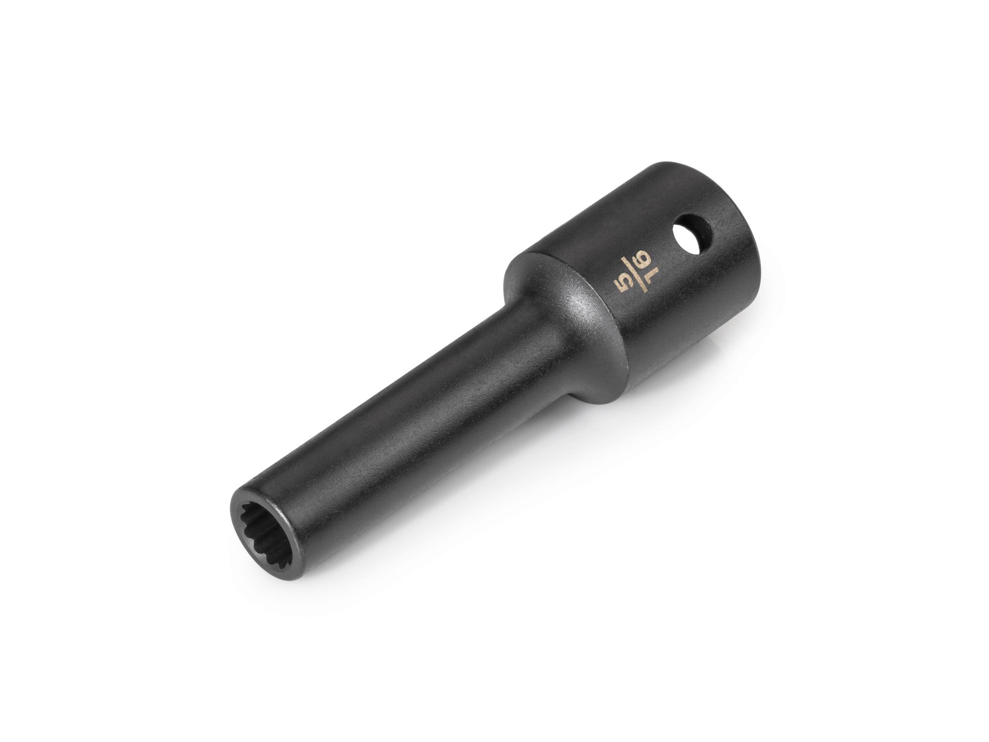 Front-right angle view of Tekton impact drive 12-point socket. Item #SID23208