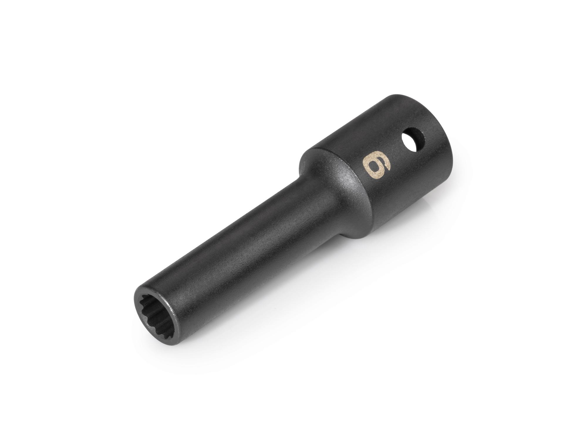 Front-right angle view of Tekton impact drive 12-point socket. Item #SID23309