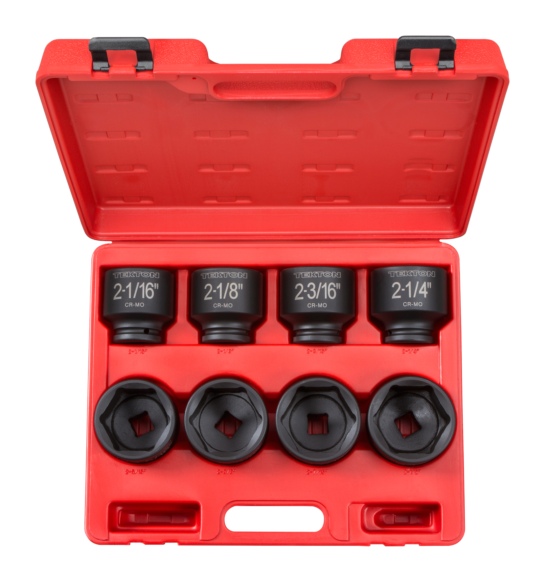 1 Inch Drive Deep 6-Point Impact Socket Set with Case (9-Piece)