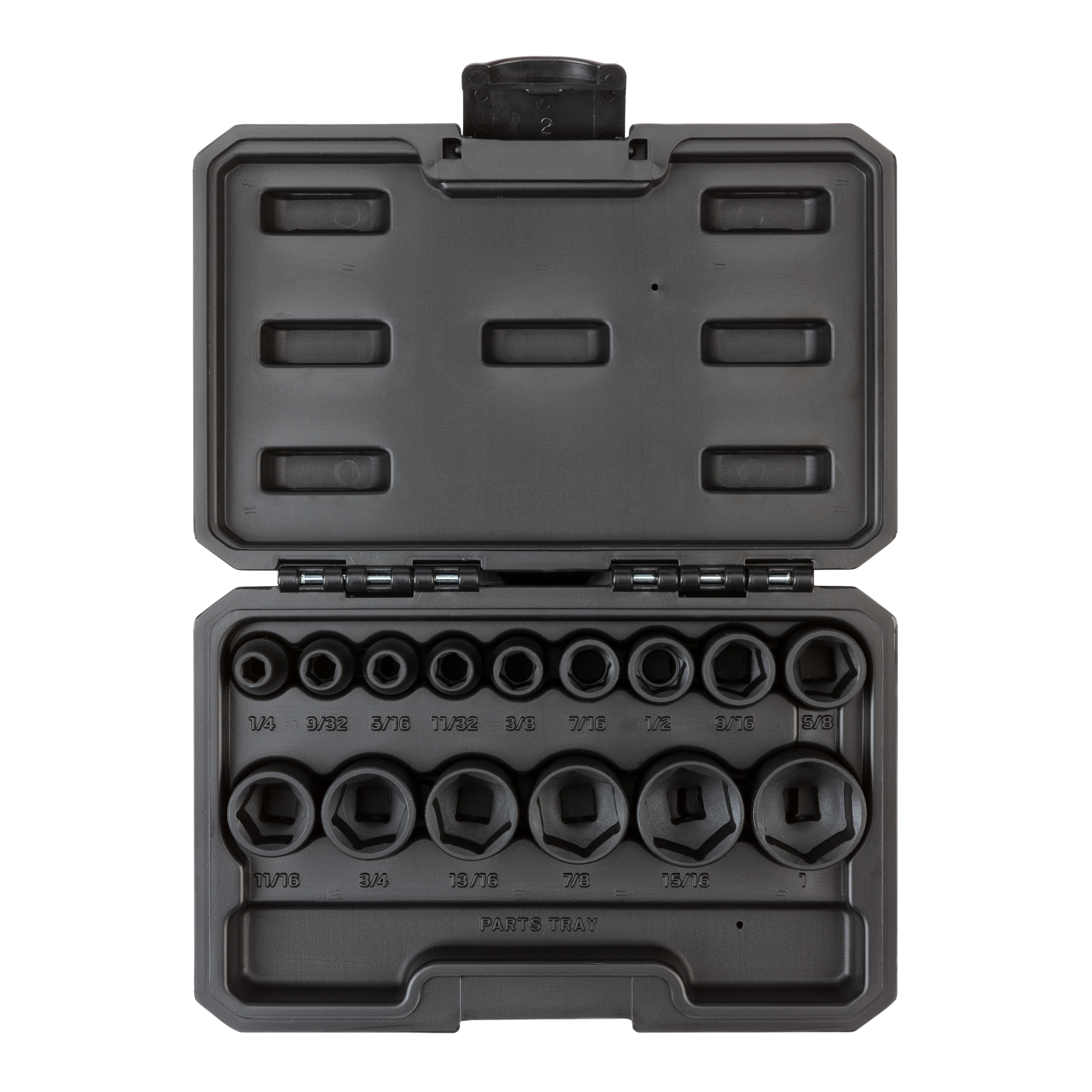 3/8 Inch Drive 6-Point Impact Socket Set with Case (15-Piece)