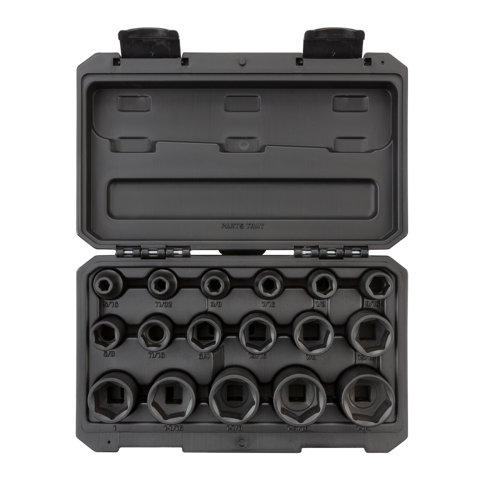 TEKTON 1/2 Inch Drive 6-Point Impact Socket Set with Case, 17-Piece (5/16 - 1-1/4 in.)