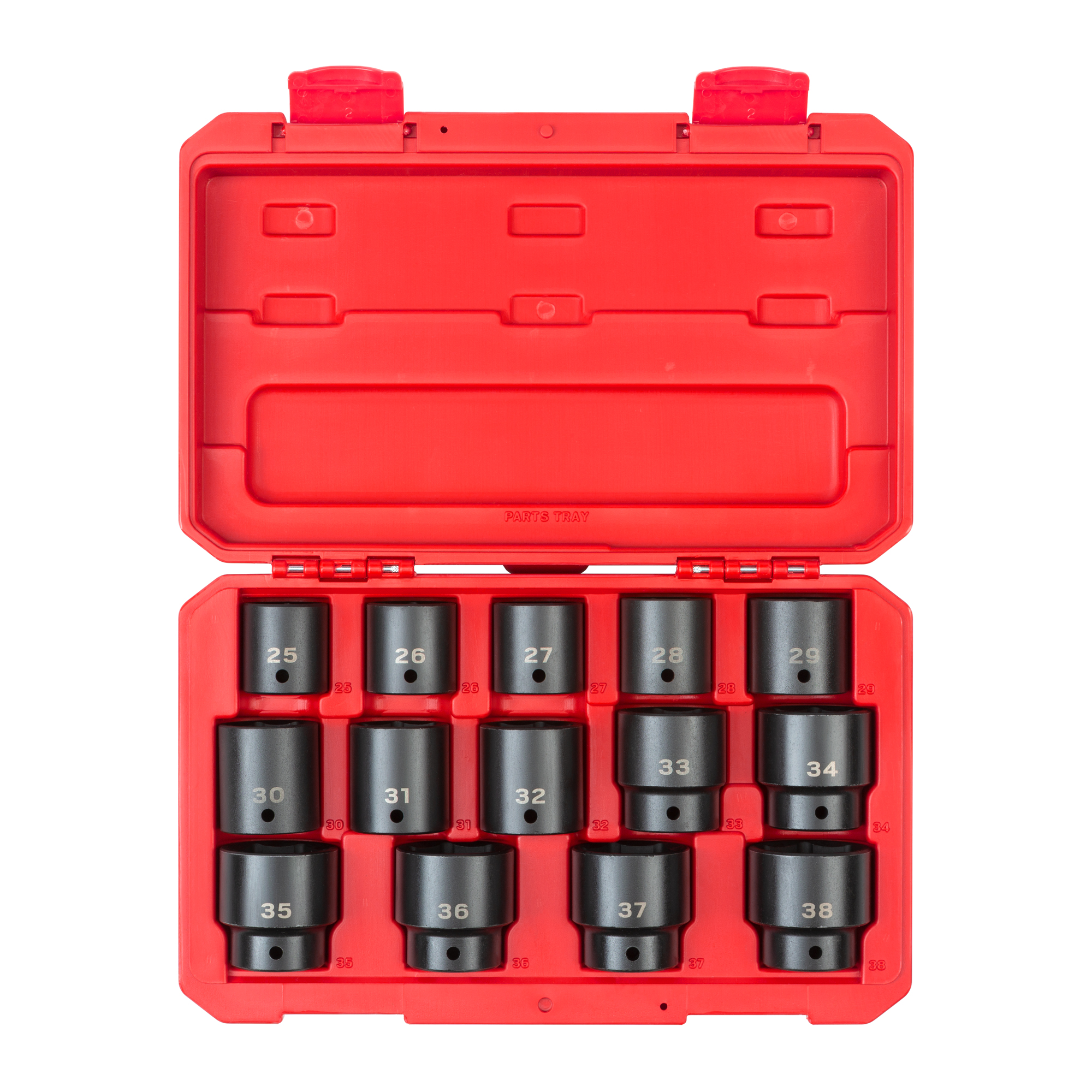 TEKTON 1/2 Inch Drive 6-Point Impact Socket Set with Case, 14-Piece (25-38 mm)