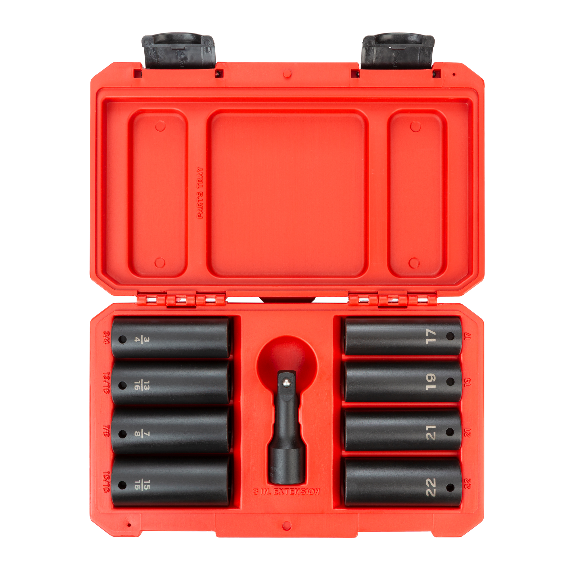 TEKTON 1/2 Inch Drive Impact Lug Nut Socket Set with Case (9-Piece)