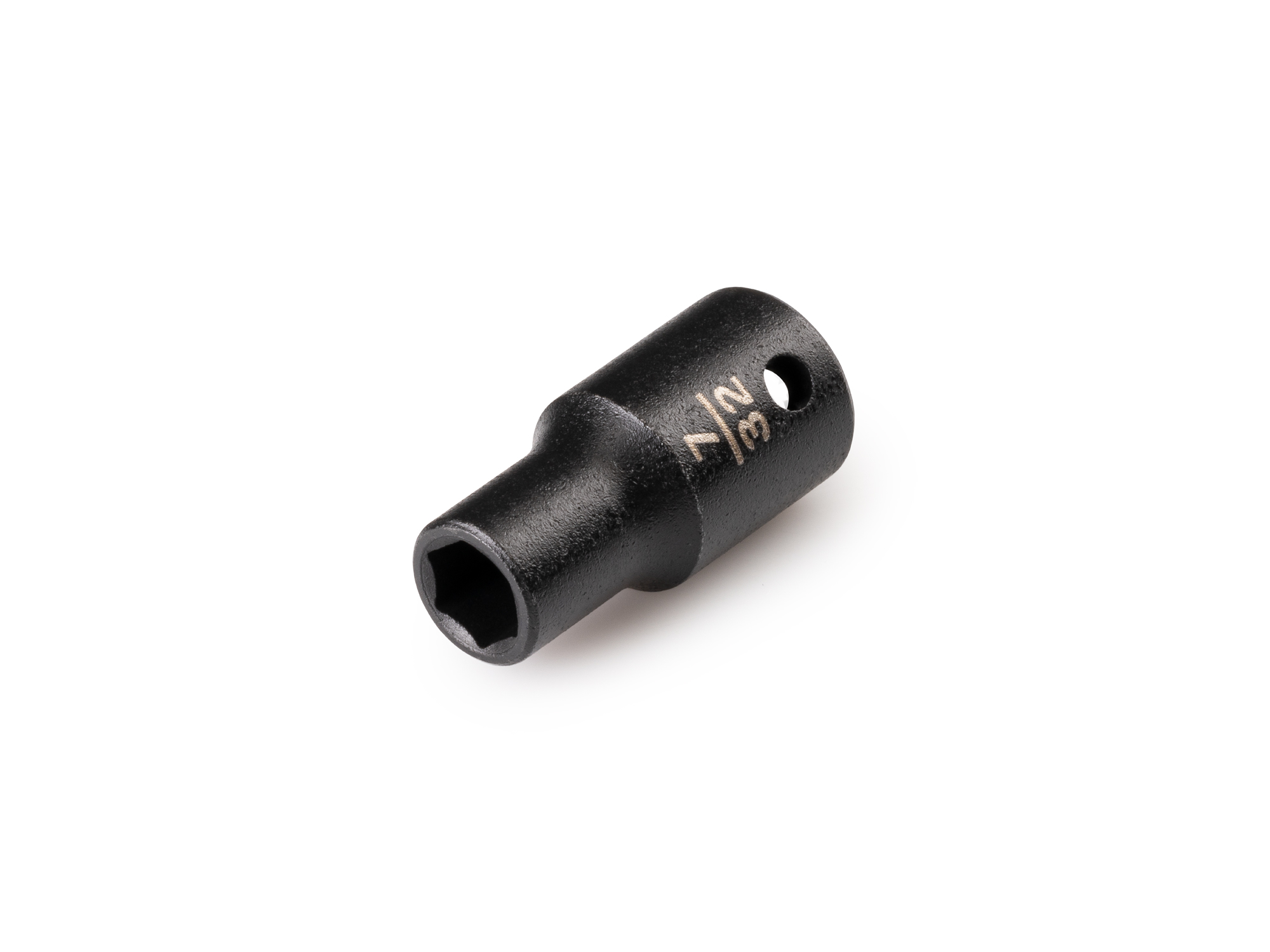 Size: 7/32 inch (SAE) 6-point impact socket. Has a high-visibility laser etched size marking and a permanent stamped size marking. SID02005.