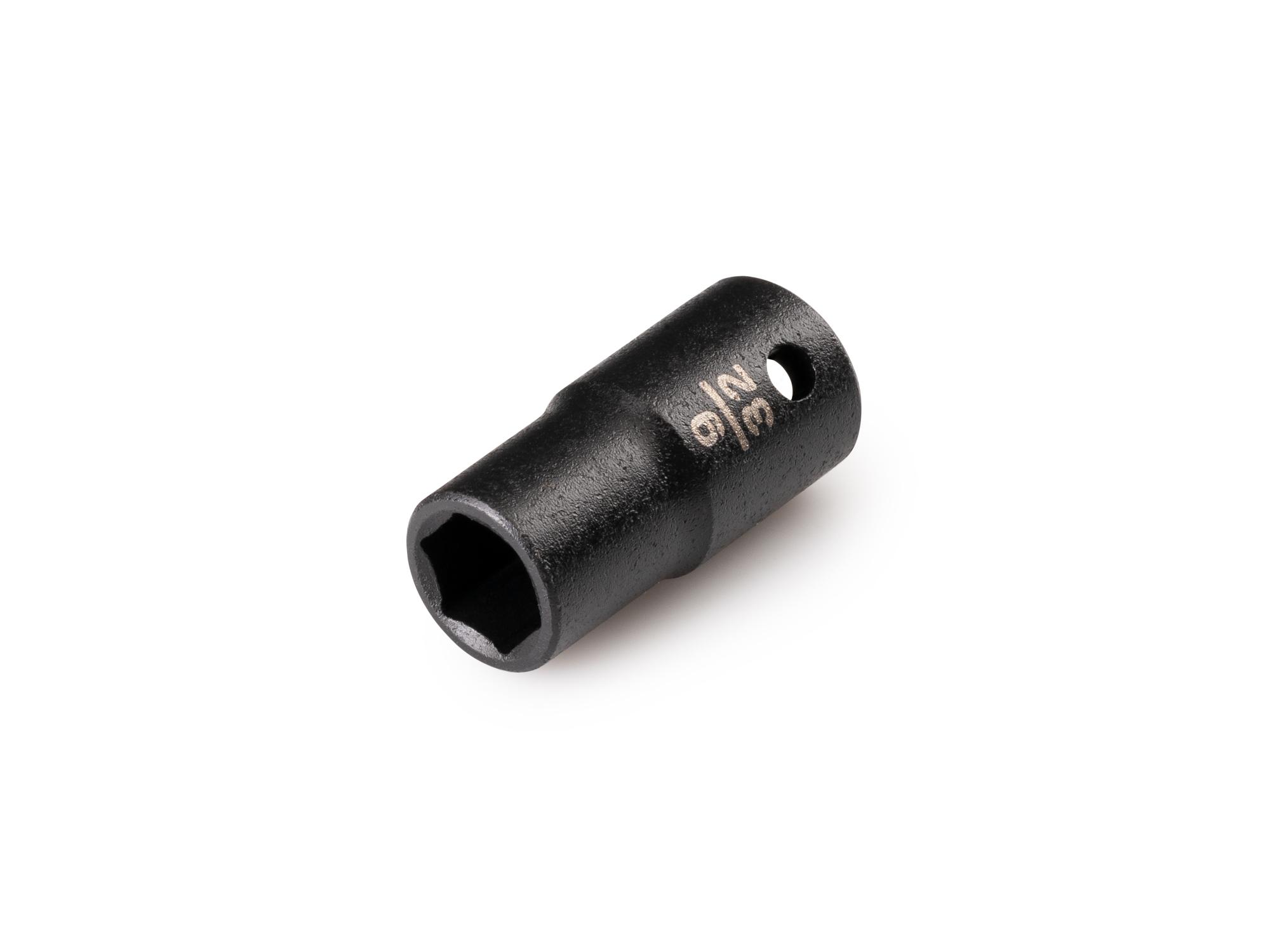 Front-right angle view of Tekton impact drive 6-point socket. Item #SID02007