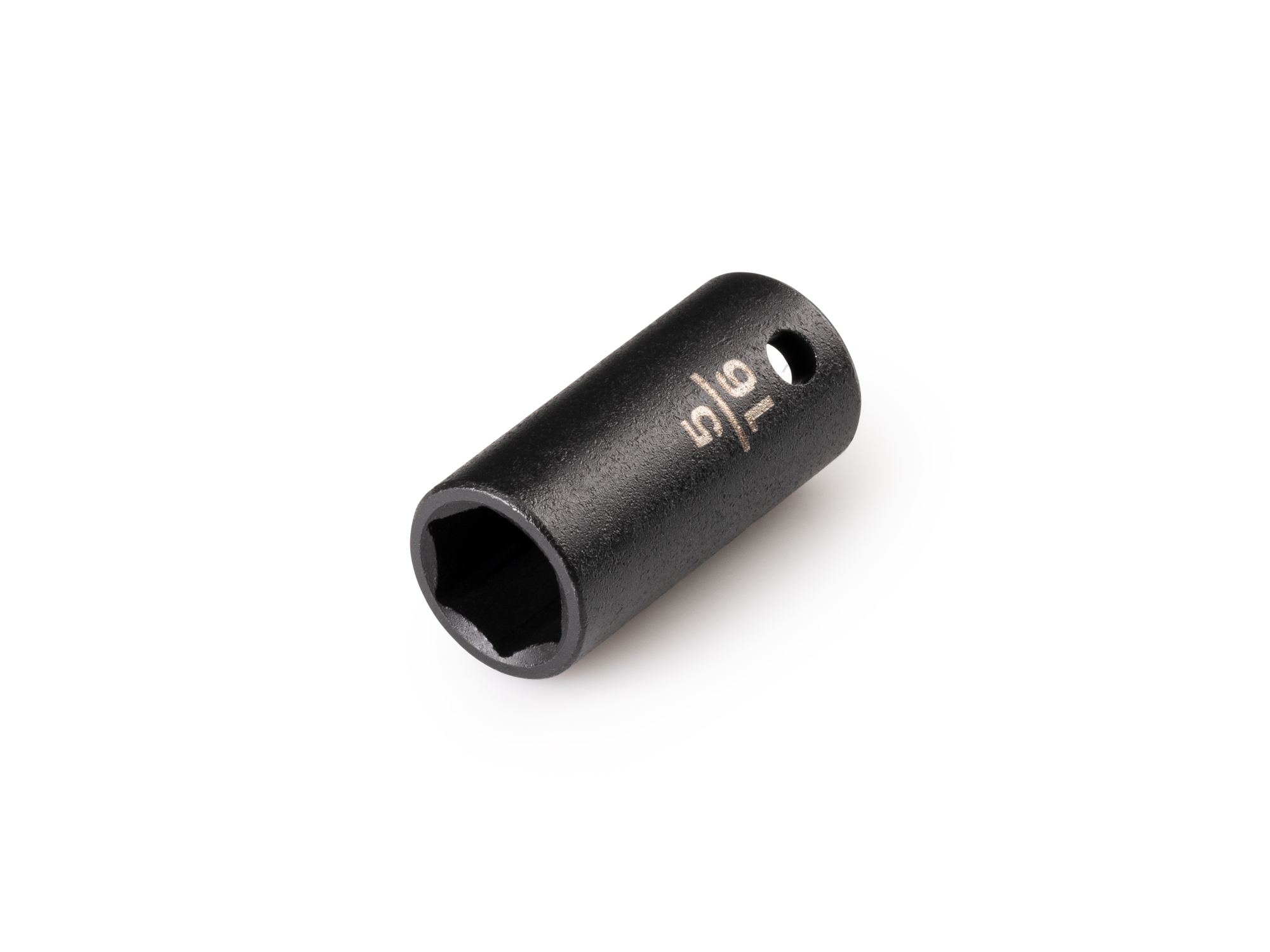 Size: 5/16 inch (SAE) 6-point impact socket. Has a high-visibility laser etched size marking and a permanent stamped size marking. SID02008.