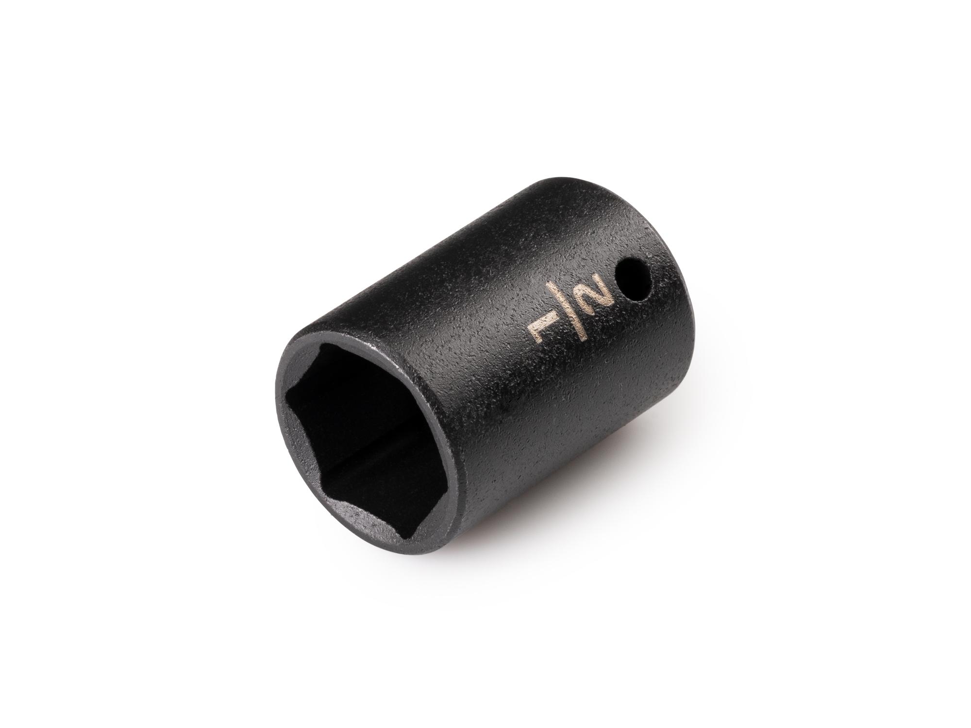 Front-right angle view of Tekton impact drive 6-point socket. Item #SID02013