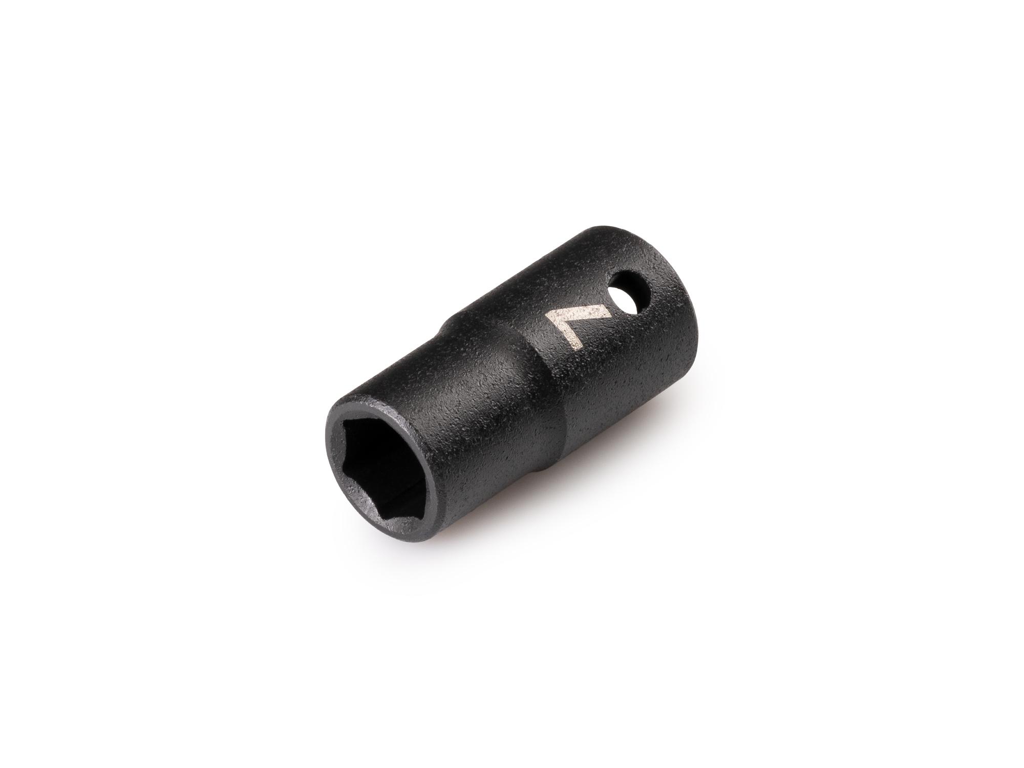 Front-right angle view of Tekton impact drive 6-point socket. Item #SID02107