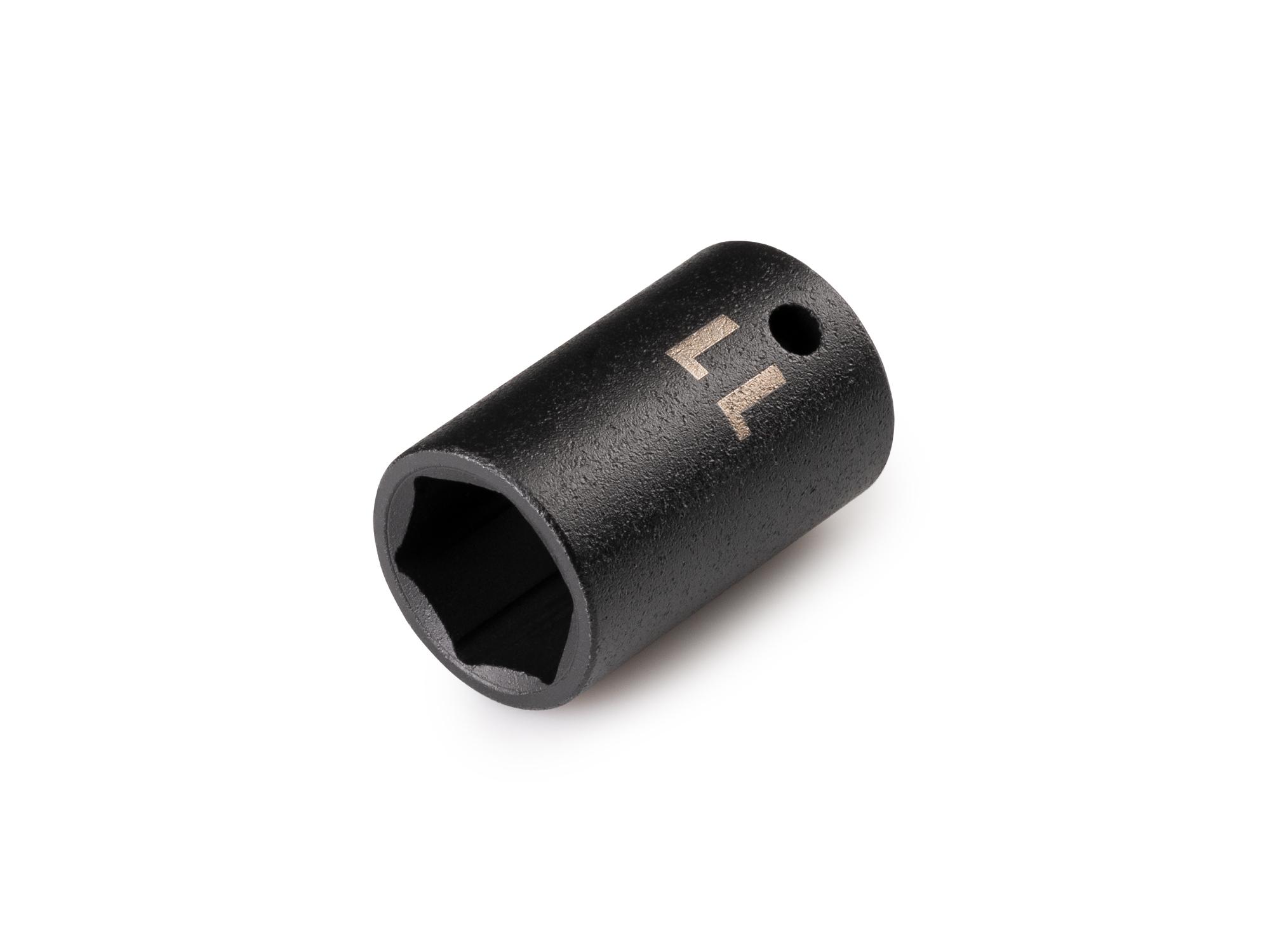 Front-right angle view of Tekton impact drive 6-point socket. Item #SID02111