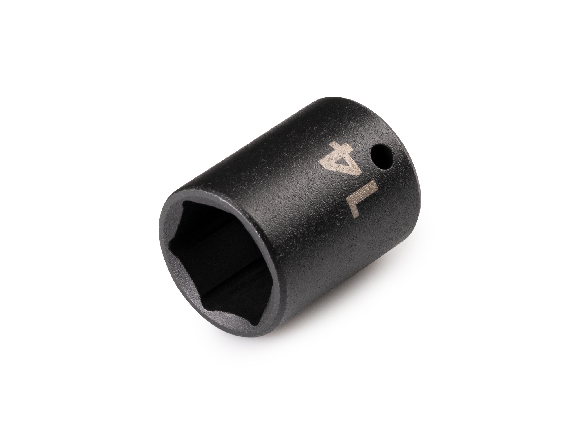 Size: 14 mm (metric) 6-point impact socket. Has a high-visibility laser etched size marking and a permanent stamped size marking. SID02114.