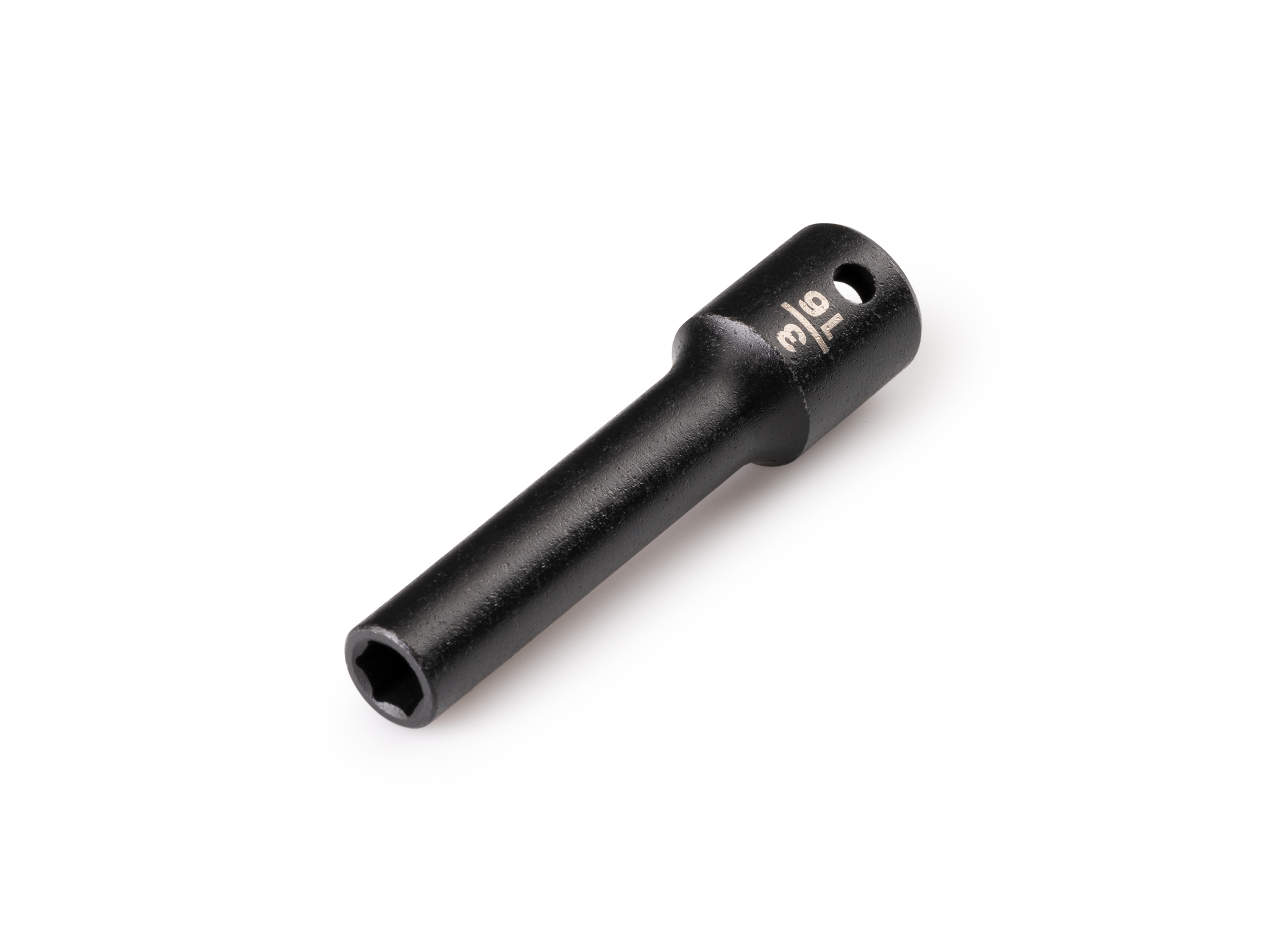 Size: 3/16 inch (SAE) deep 6-point impact socket. Has a high-visibility laser etched size marking and a permanent stamped size marking. SID03003.