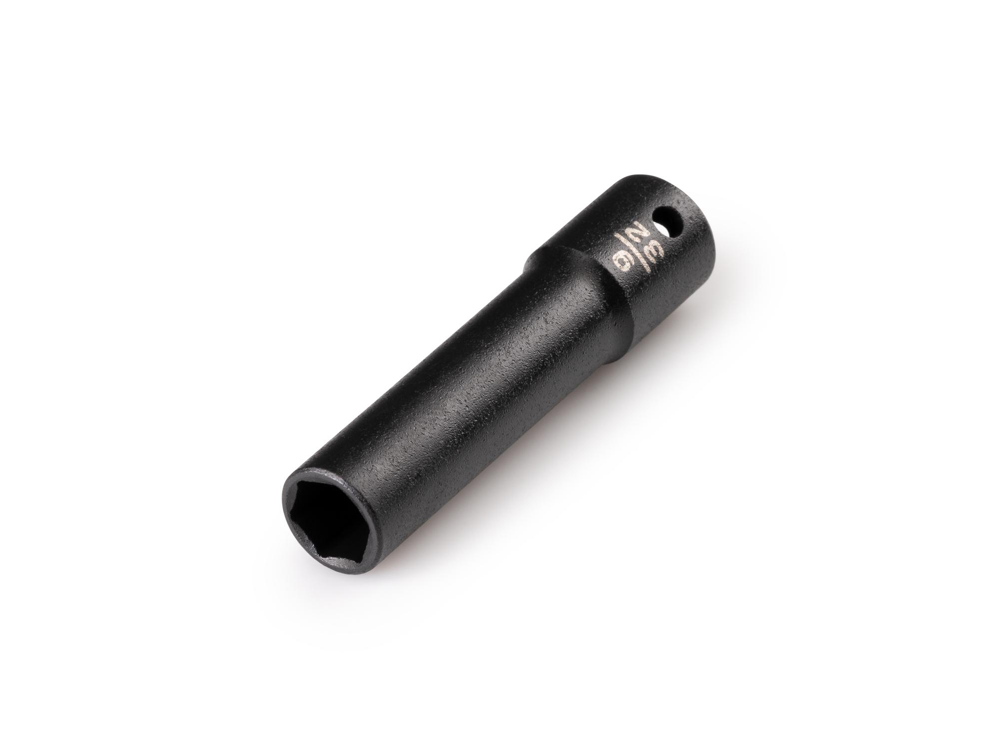 Front-right angle view of Tekton impact drive 6-point socket. Item #SID03007