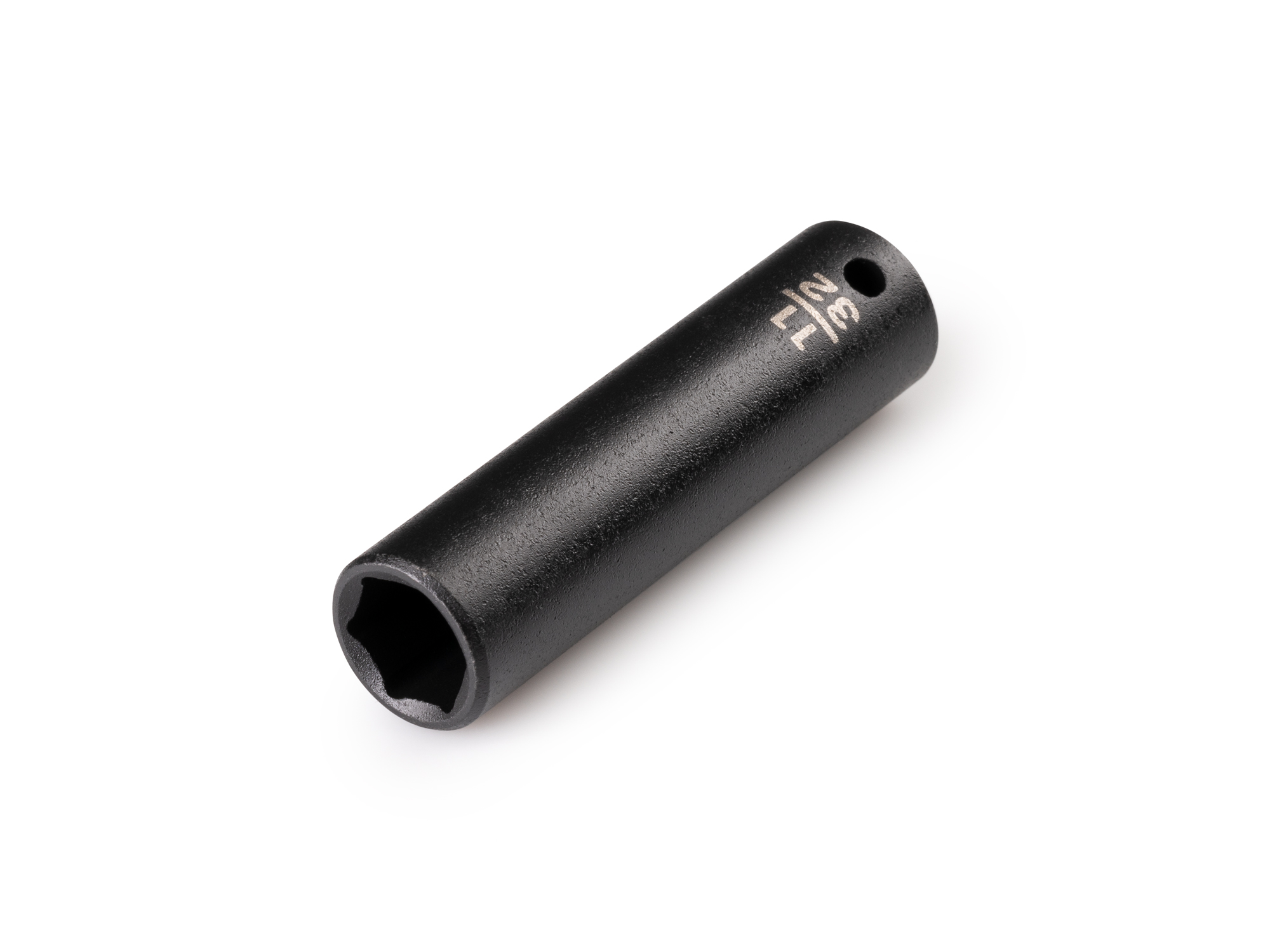 Size: 11/32 inch (SAE) deep 6-point impact socket. Has a high-visibility laser etched size marking and a permanent stamped size marking. SID03009.