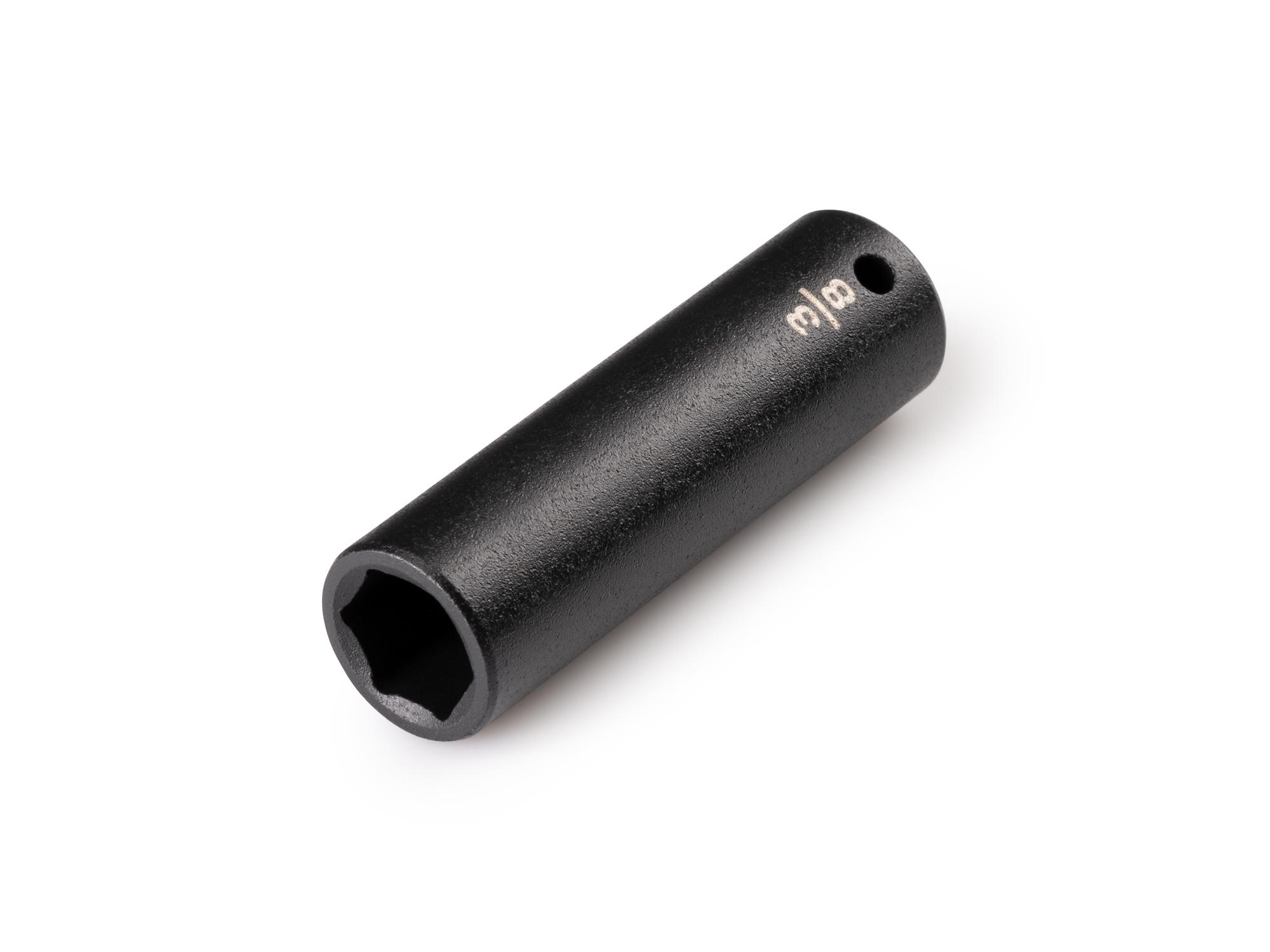 Front-right angle view of Tekton impact drive 6-point socket. Item #SID03010
