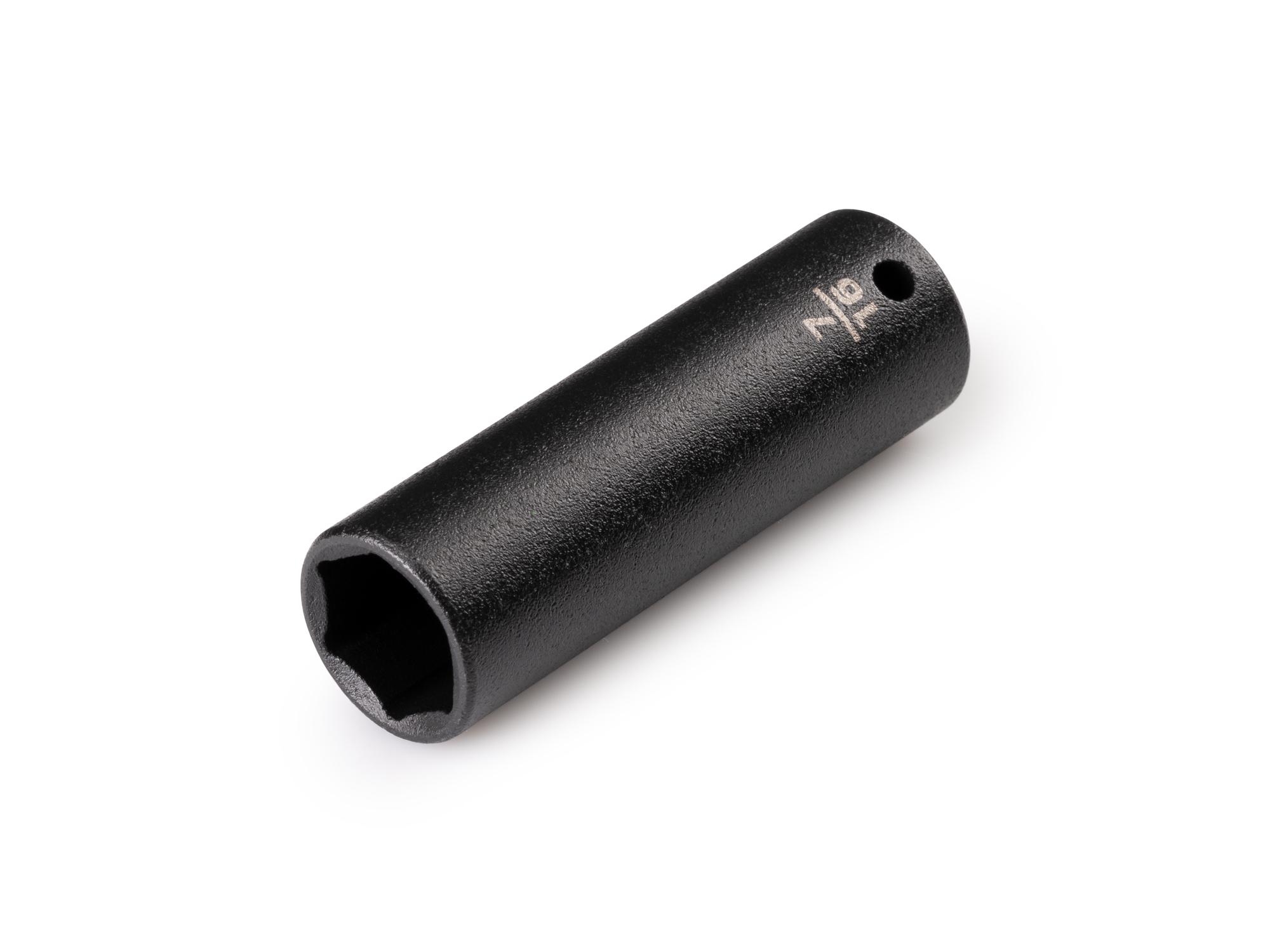 Front-right angle view of Tekton impact drive 6-point socket. Item #SID03011