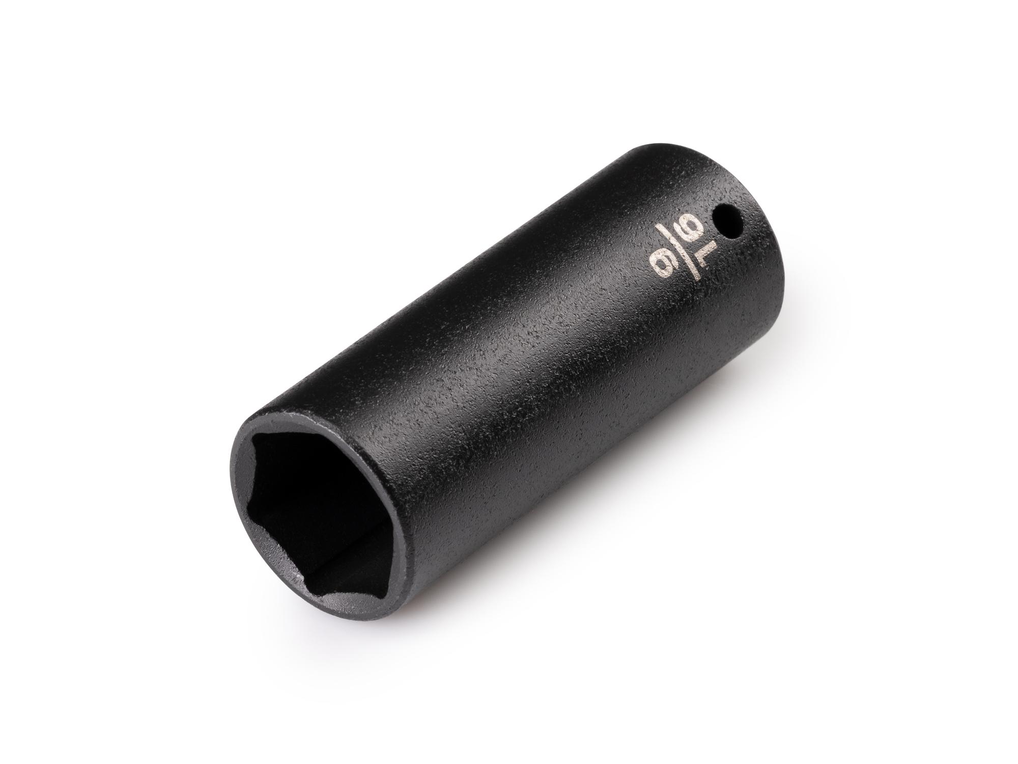 Front-right angle view of Tekton impact drive 6-point socket. Item #SID03014