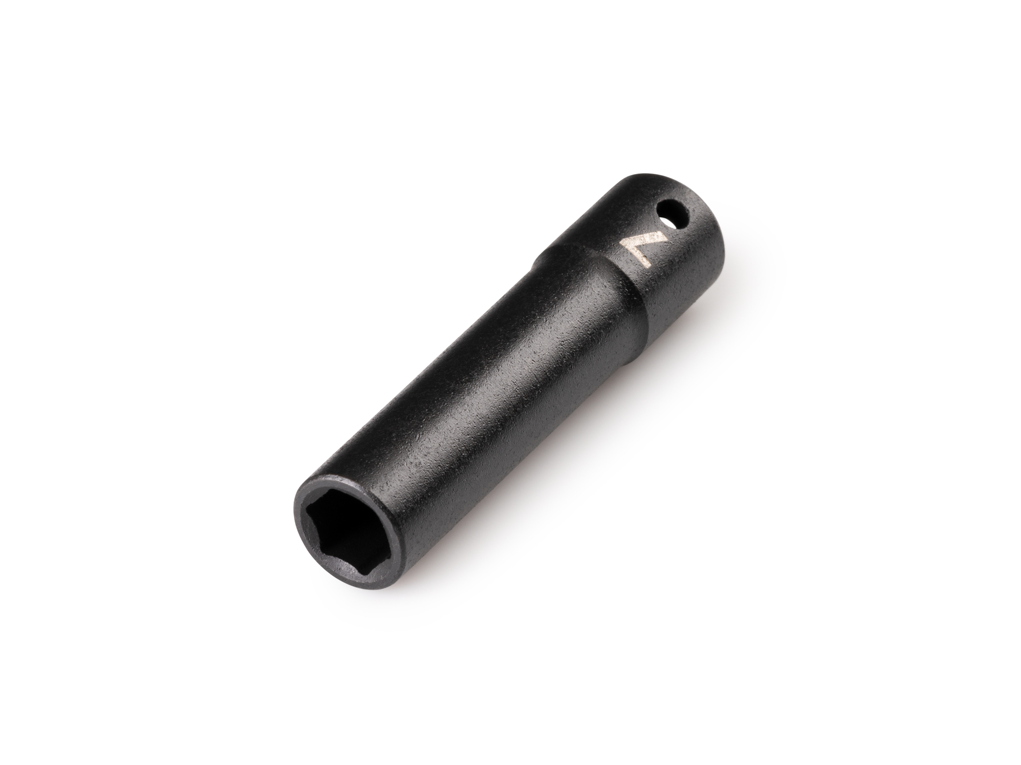 Size: 7 mm (metric) deep 6-point impact socket. Has a high-visibility laser etched size marking and a permanent stamped size marking. SID03107.