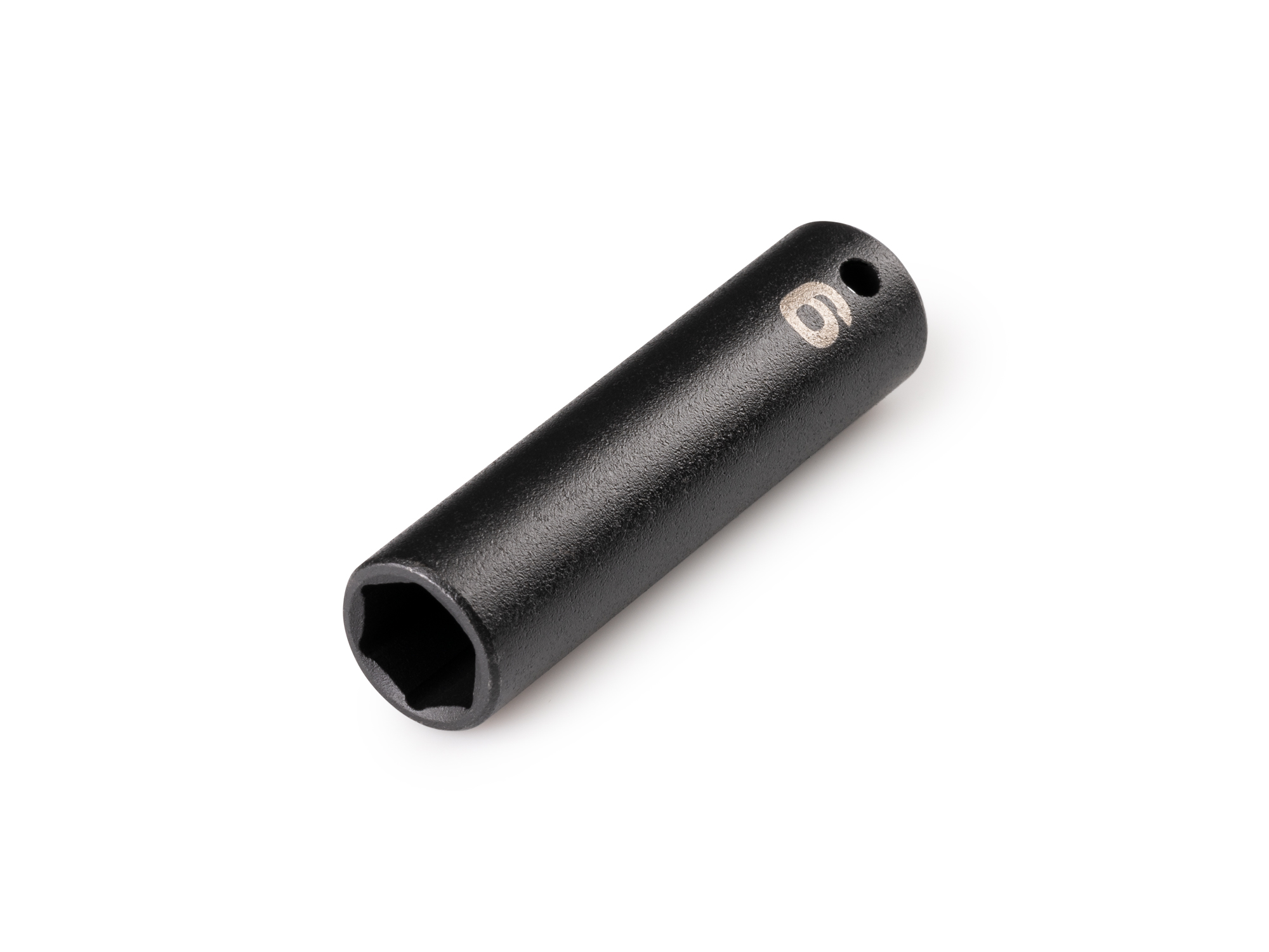 Size: 9 mm (metric) deep 6-point impact socket. Has a high-visibility laser etched size marking and a permanent stamped size marking. SID03109.