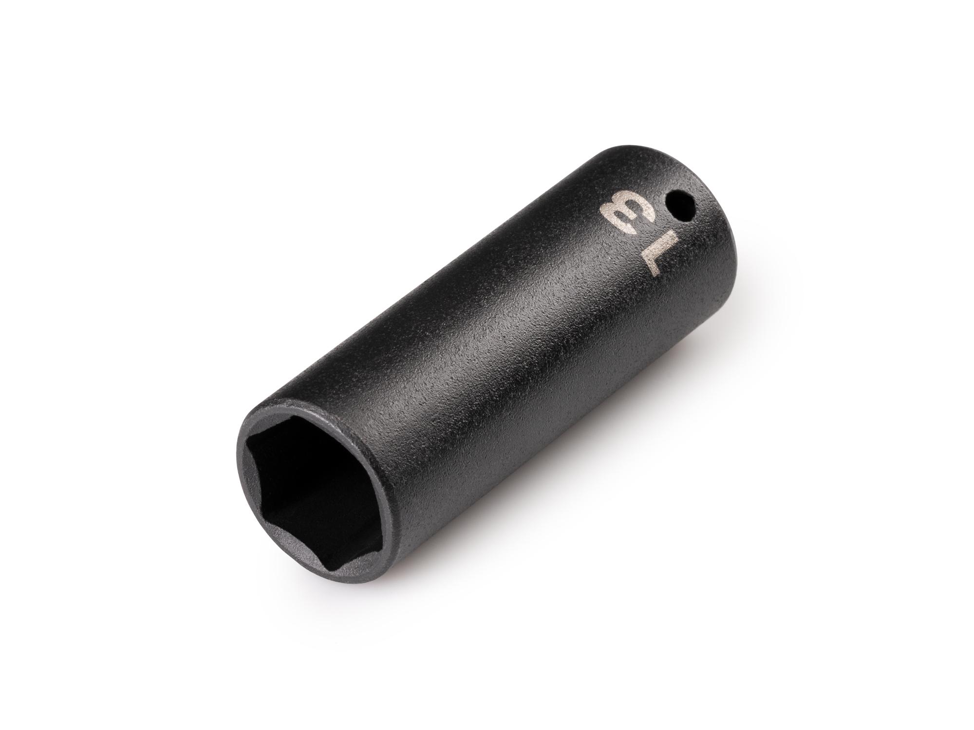 Front-right angle view of Tekton impact drive 6-point socket. Item #SID03113