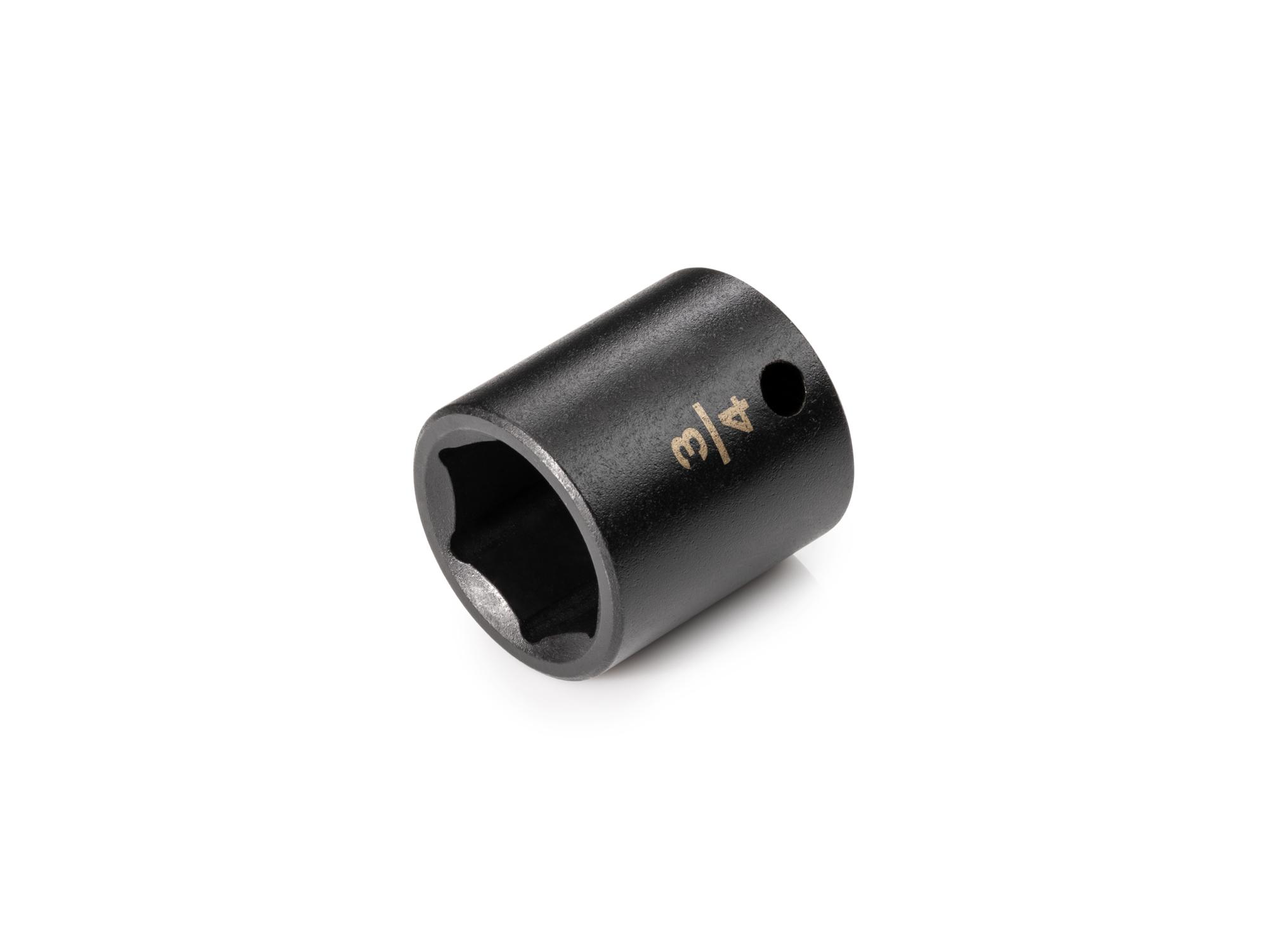 Front-right angle view of Tekton impact drive 6-point socket. Item #SID12019