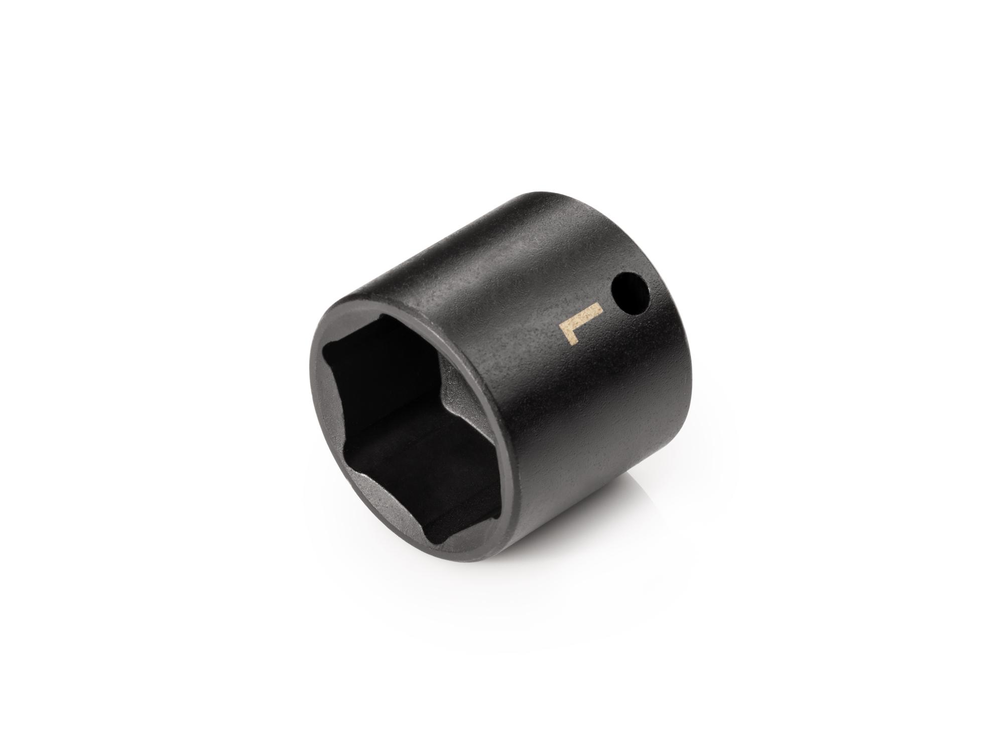 Front-right angle view of Tekton impact drive 6-point socket. Item #SID12025