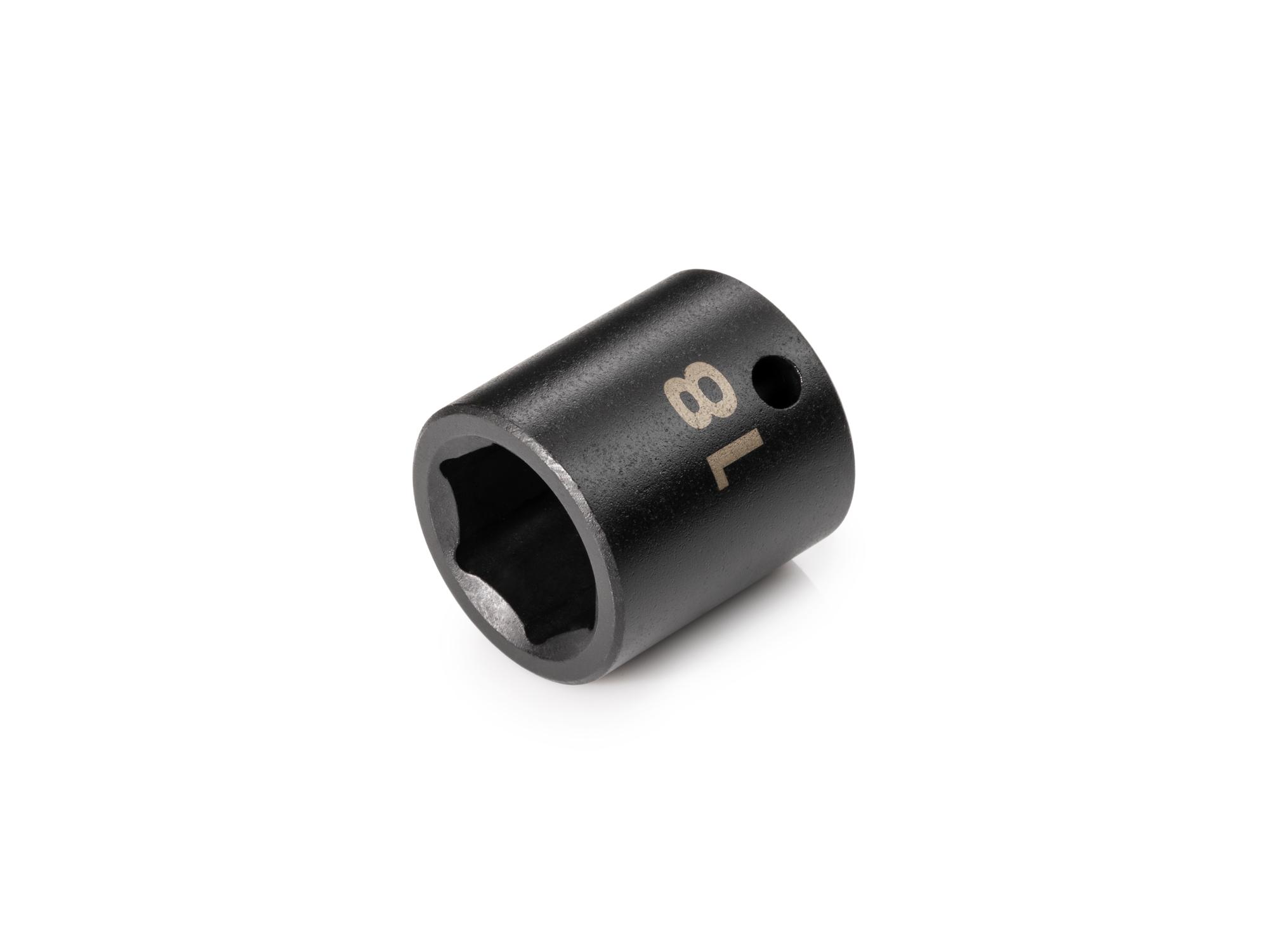 Front-right angle view of Tekton impact drive 6-point socket. Item #SID12118