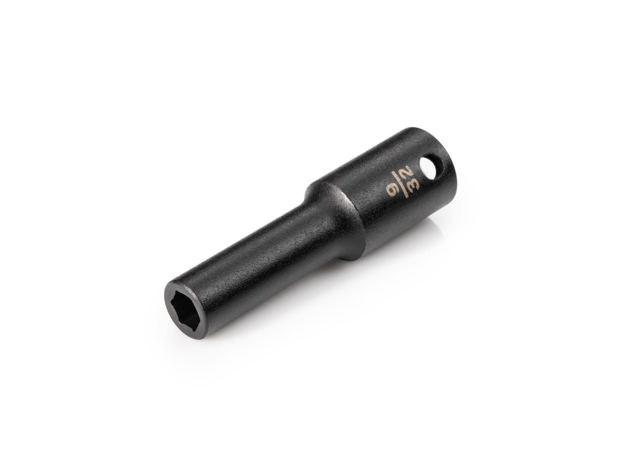 Front-right angle view of Tekton impact drive 6-point socket. Item #SID13007