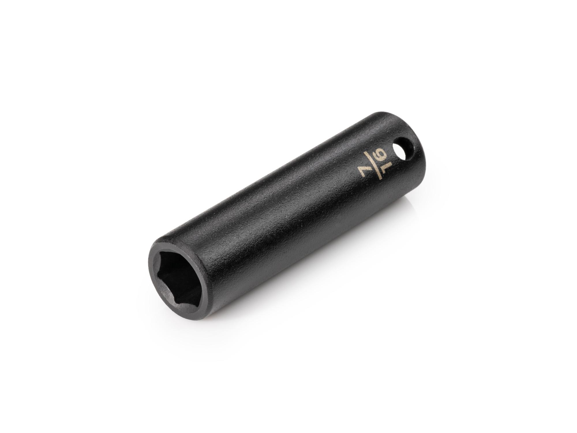 Front-right angle view of Tekton impact drive 6-point socket. Item #SID13011