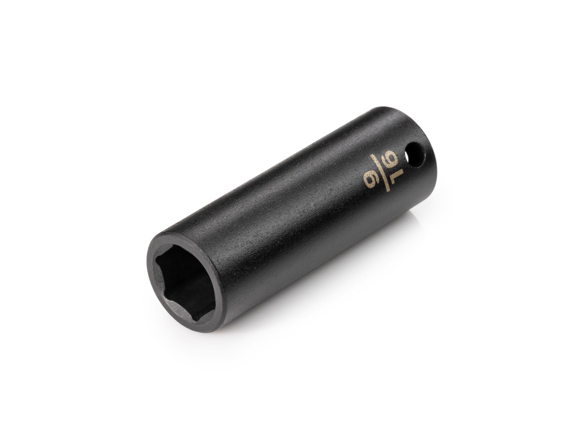 Front-right angle view of Tekton impact drive 6-point socket. Item #SID13014