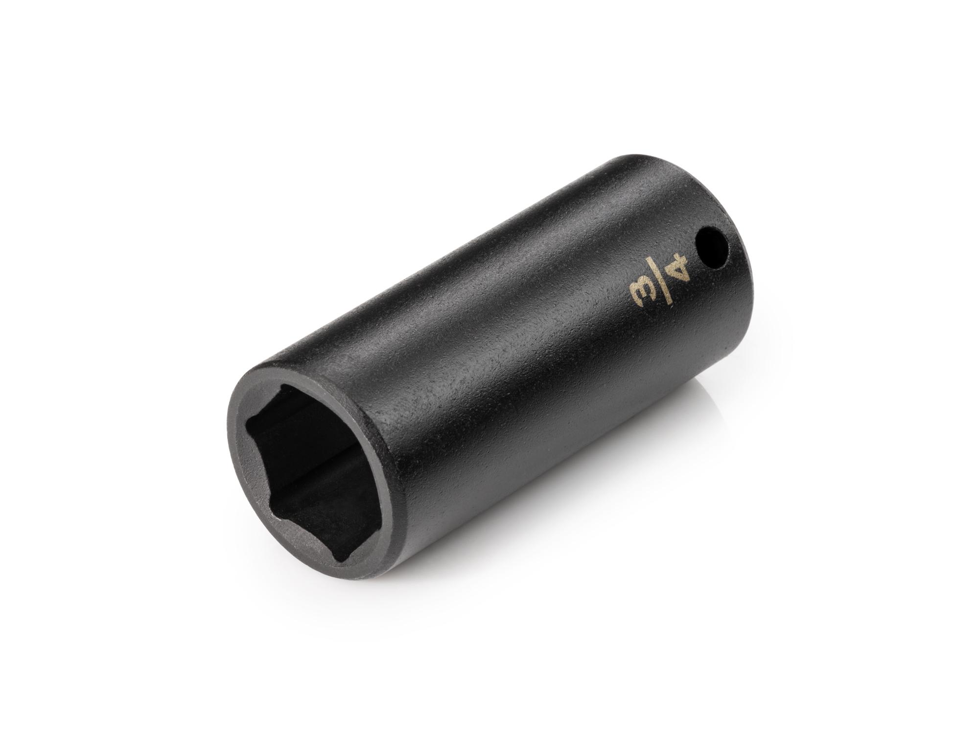 Front-right angle view of Tekton impact drive 6-point socket. Item #SID13019