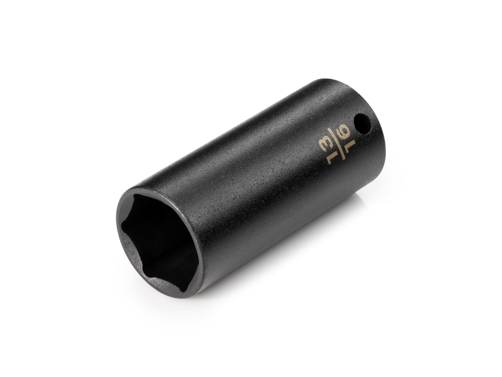 Front-right angle view of Tekton impact drive 6-point socket. Item #SID13021