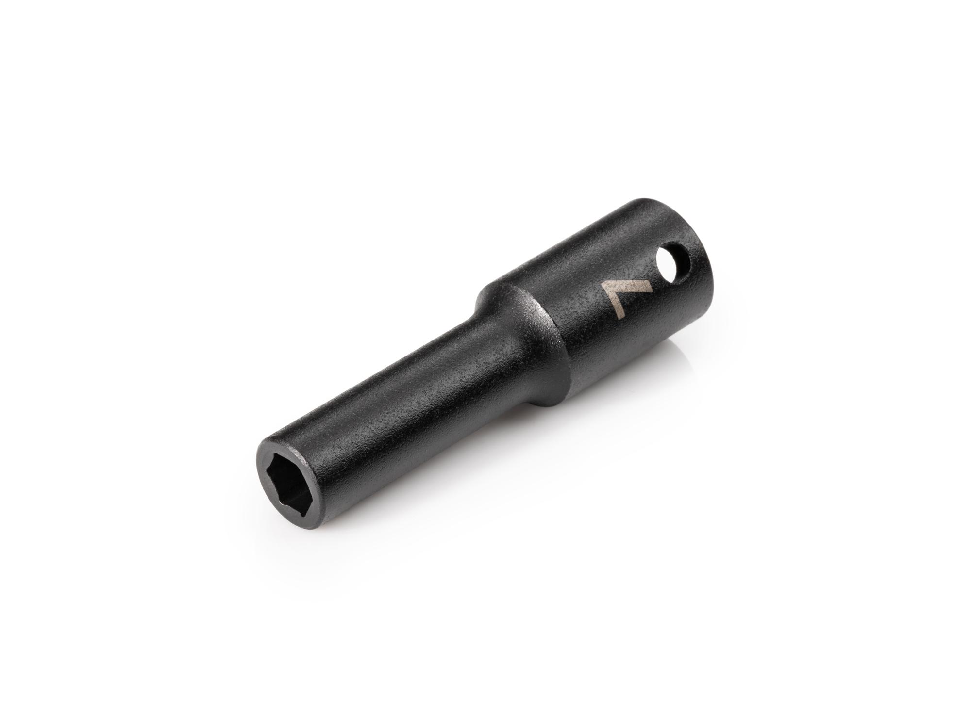 Front-right angle view of Tekton impact drive 6-point socket. Item #SID13107