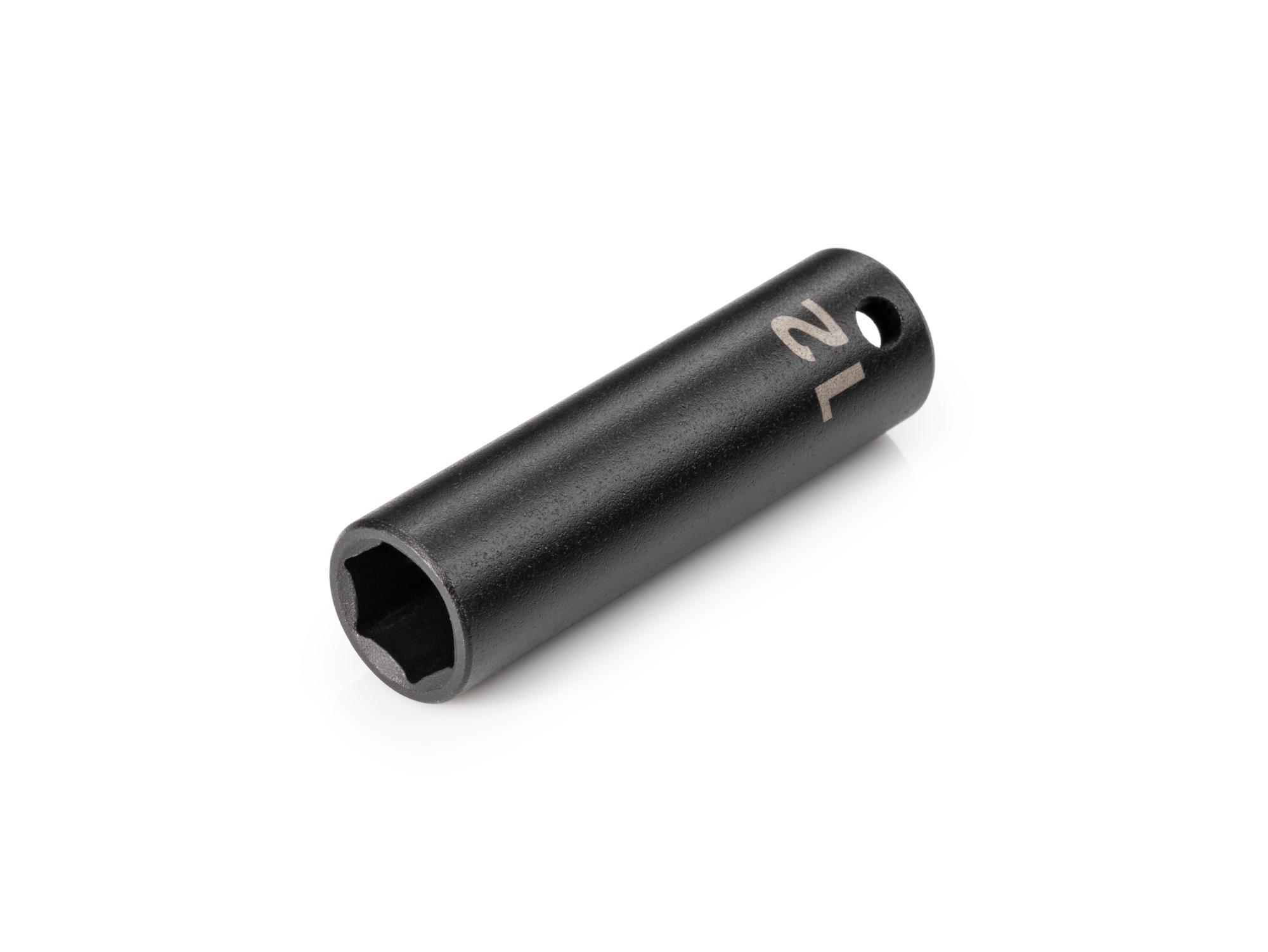 Front-right angle view of Tekton impact drive 6-point socket. Item #SID13112