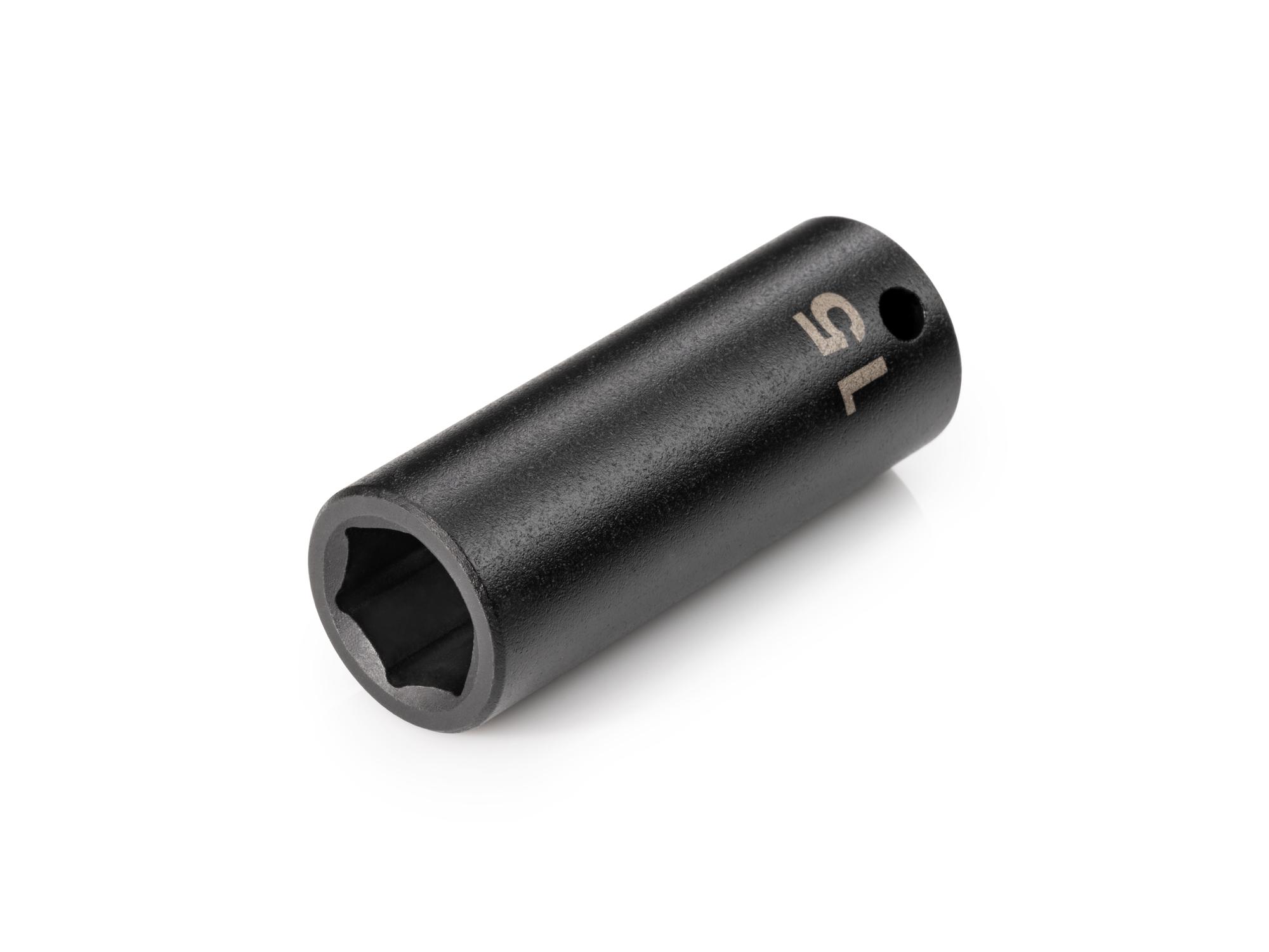 Front-right angle view of Tekton impact drive 6-point socket. Item #SID13115