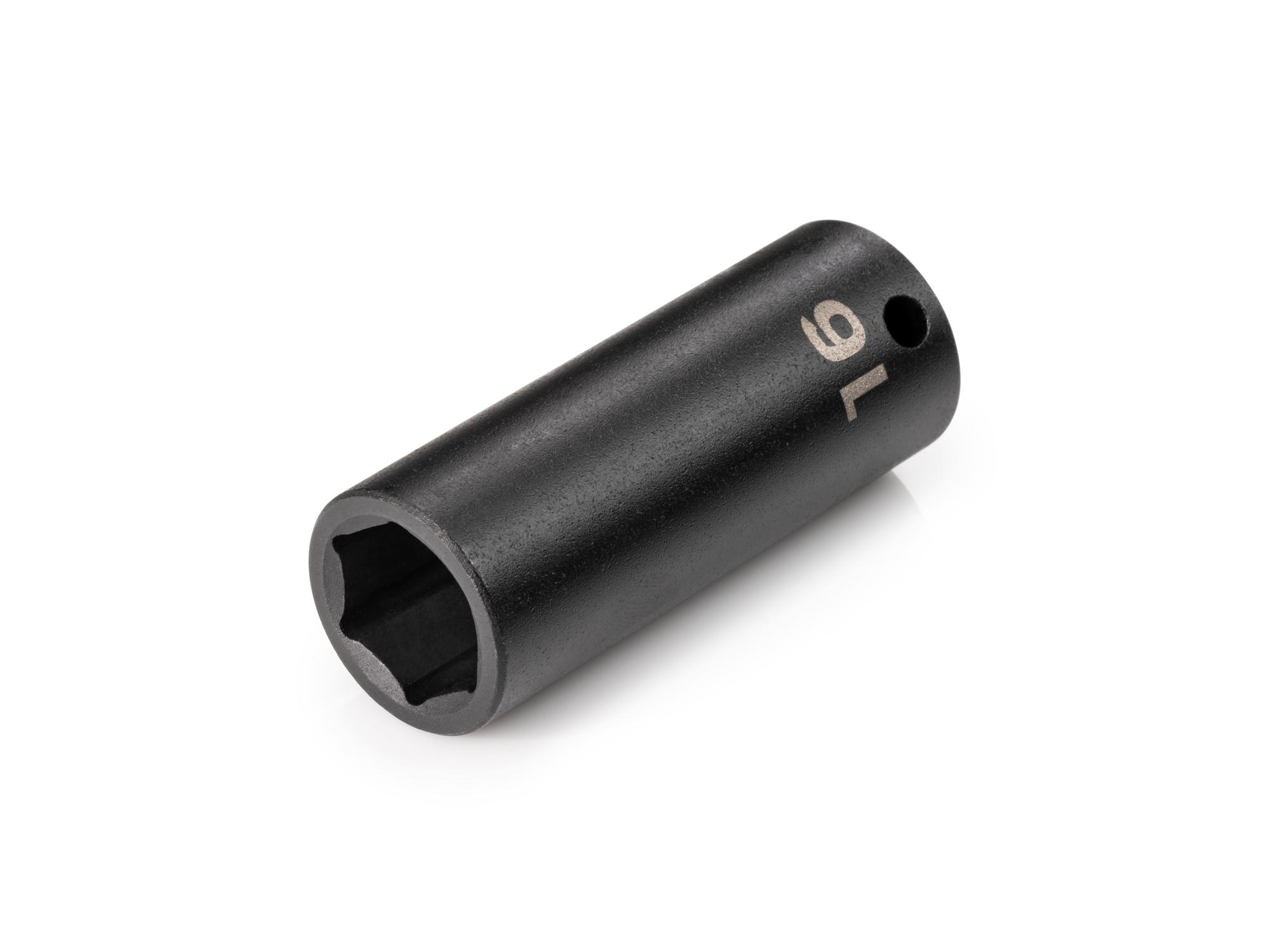Front-right angle view of Tekton impact drive 6-point socket. Item #SID13116