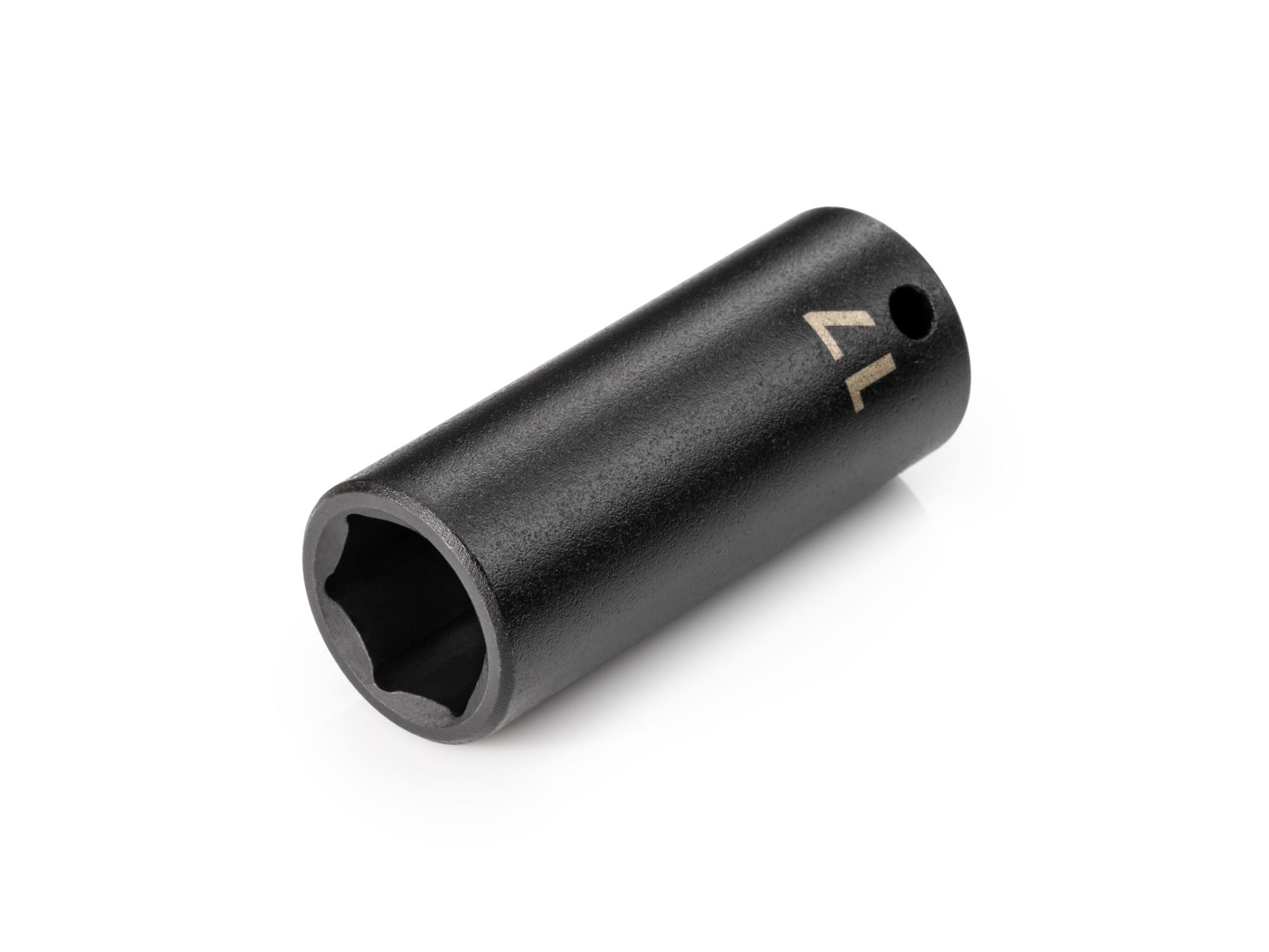 Front-right angle view of Tekton impact drive 6-point socket. Item #SID13117