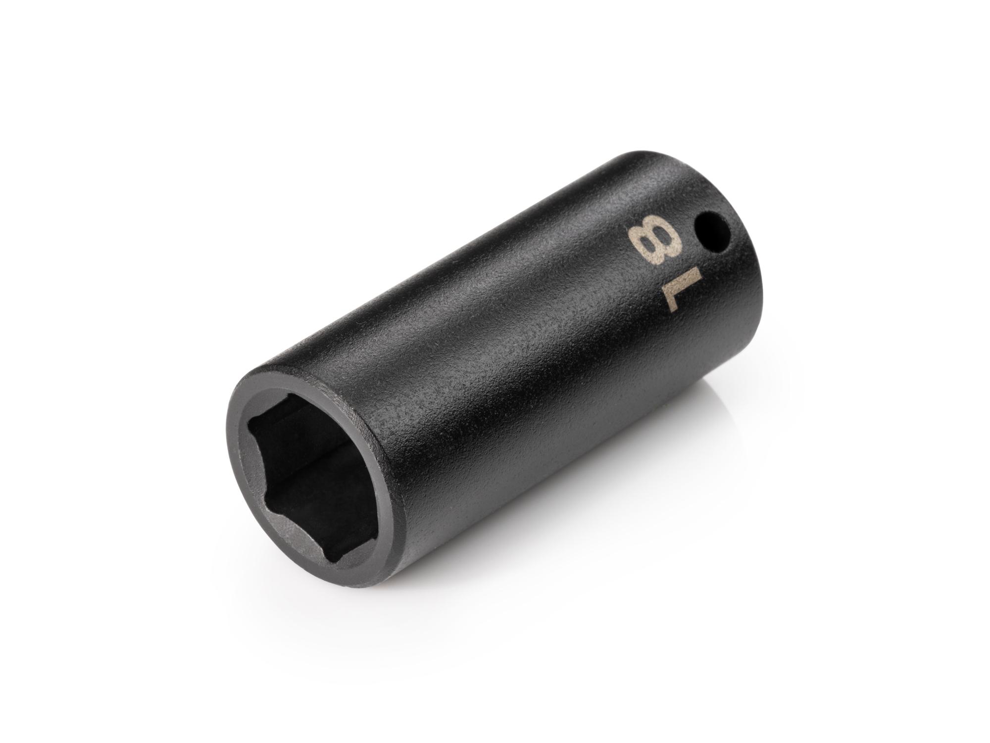 Front-right angle view of Tekton impact drive 6-point socket. Item #SID13118