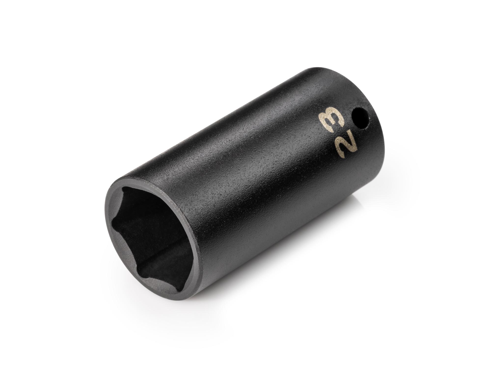 Front-right angle view of Tekton impact drive 6-point socket. Item #SID13123