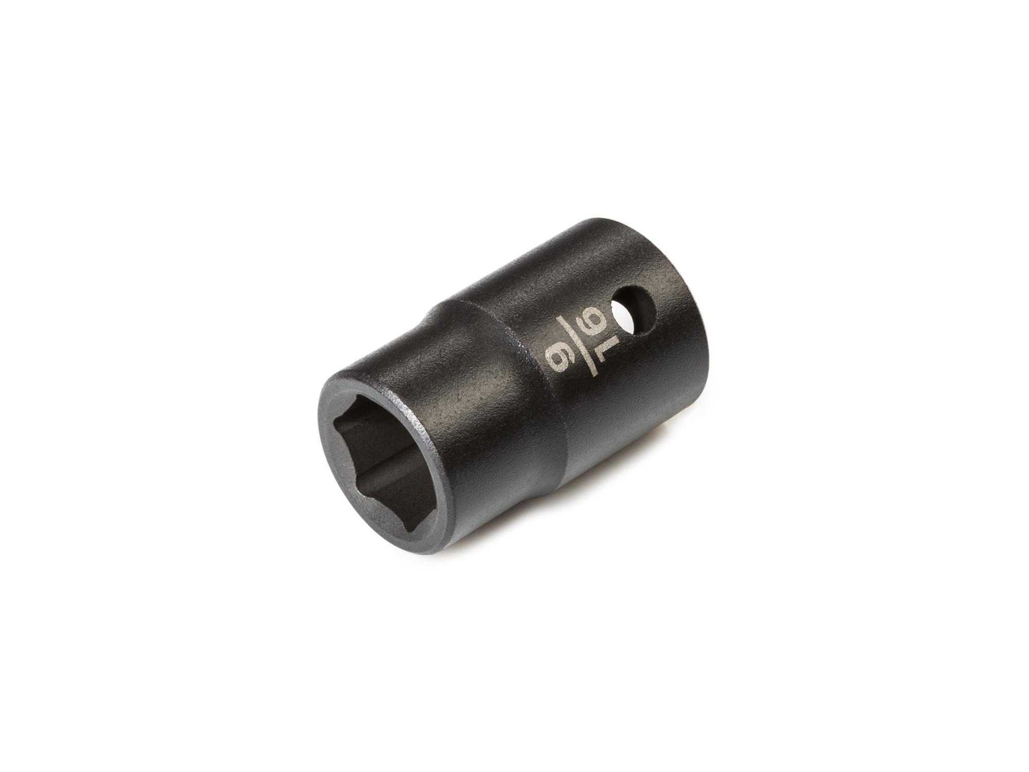 Front-right angle view of Tekton impact drive 6-point socket. Item #SID22014
