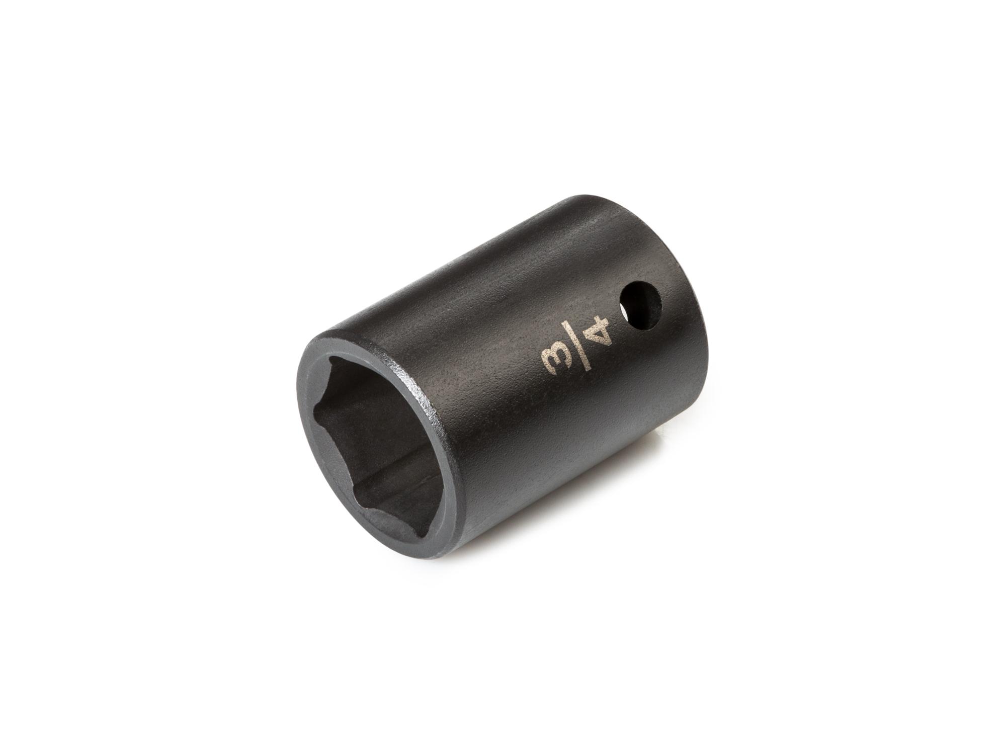 Front-right angle view of Tekton impact drive 6-point socket. Item #SID22019