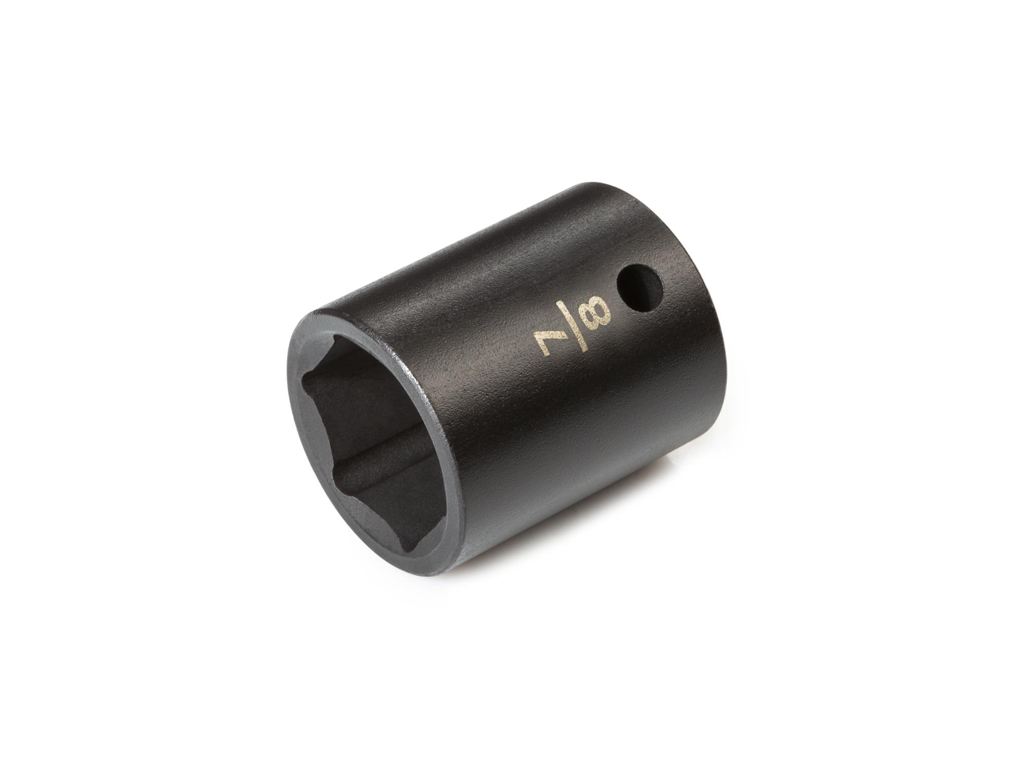 Front-right angle view of Tekton impact drive 6-point socket. Item #SID22022