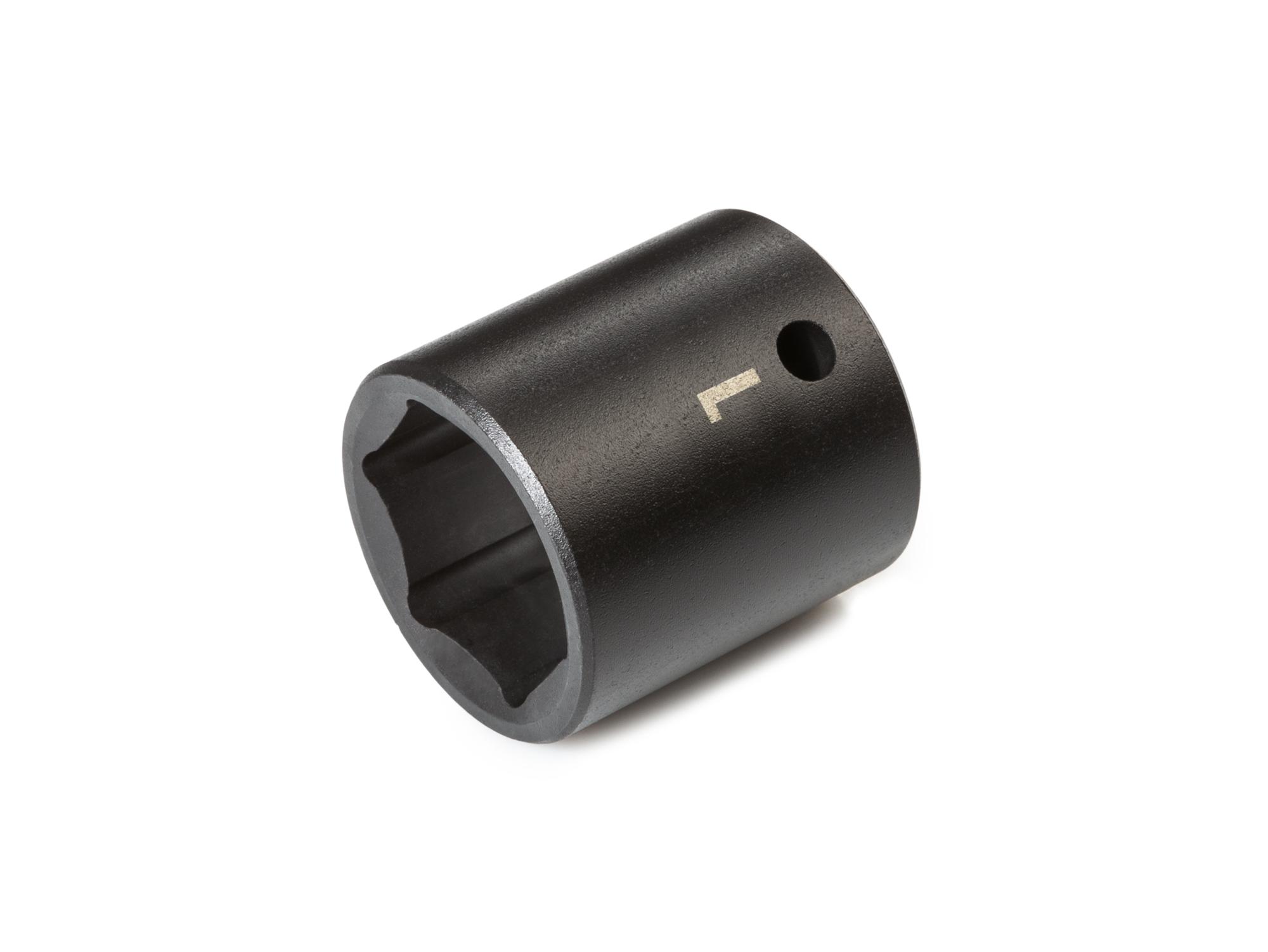 Front-right angle view of Tekton impact drive 6-point socket. Item #SID22025