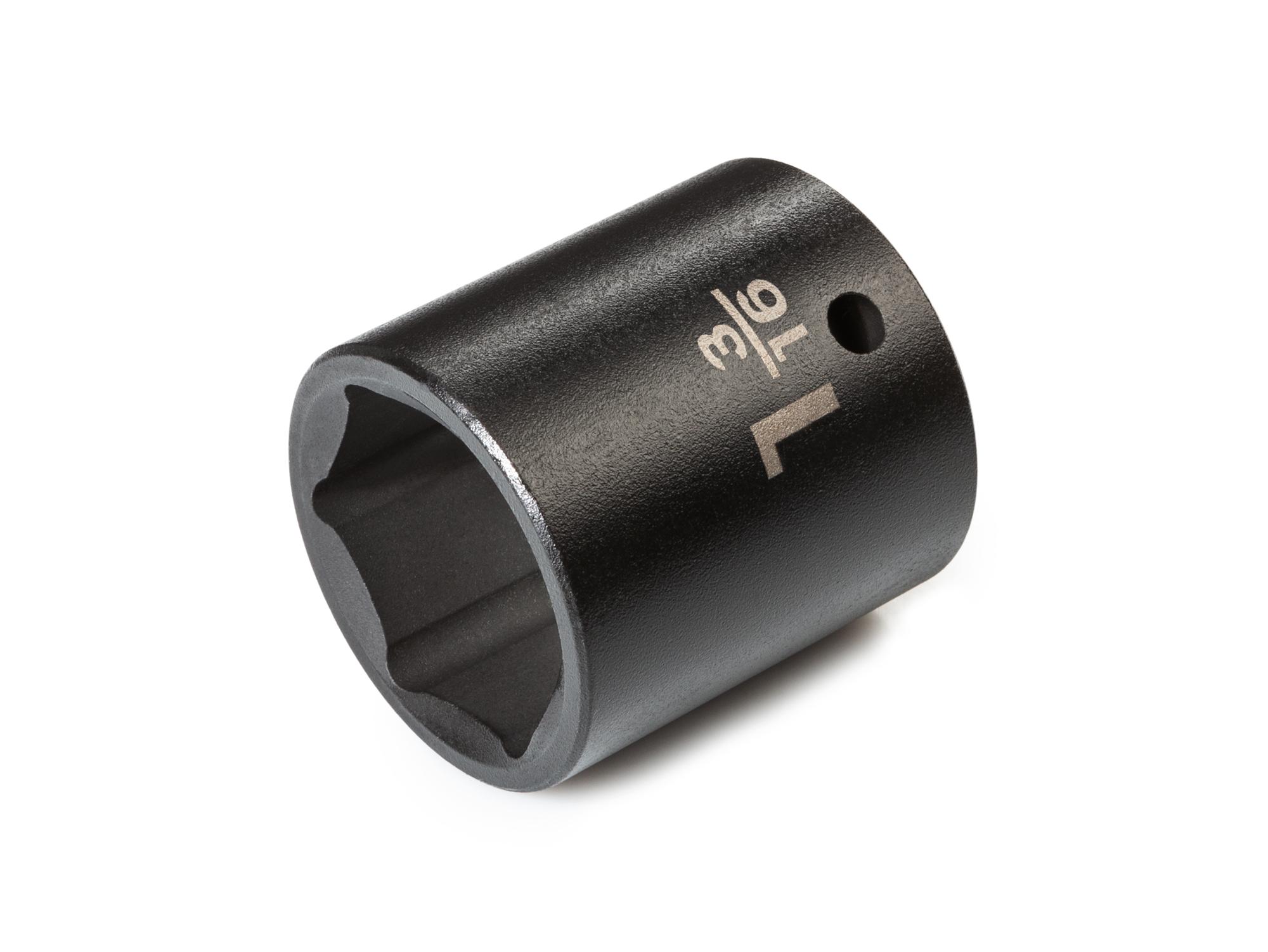 Front-right angle view of Tekton impact drive 6-point socket. Item #SID22030