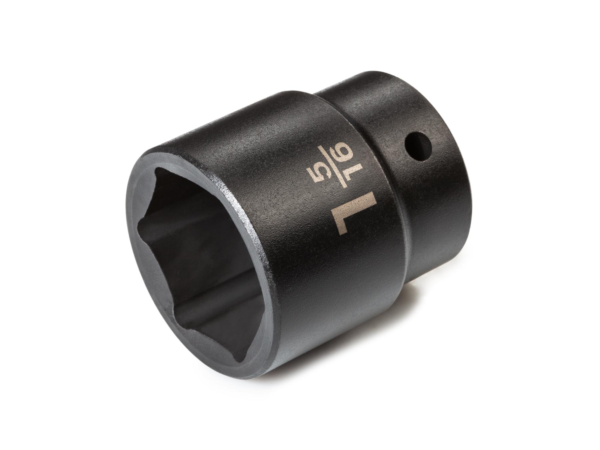 Front-right angle view of Tekton impact drive 6-point socket. Item #SID22033