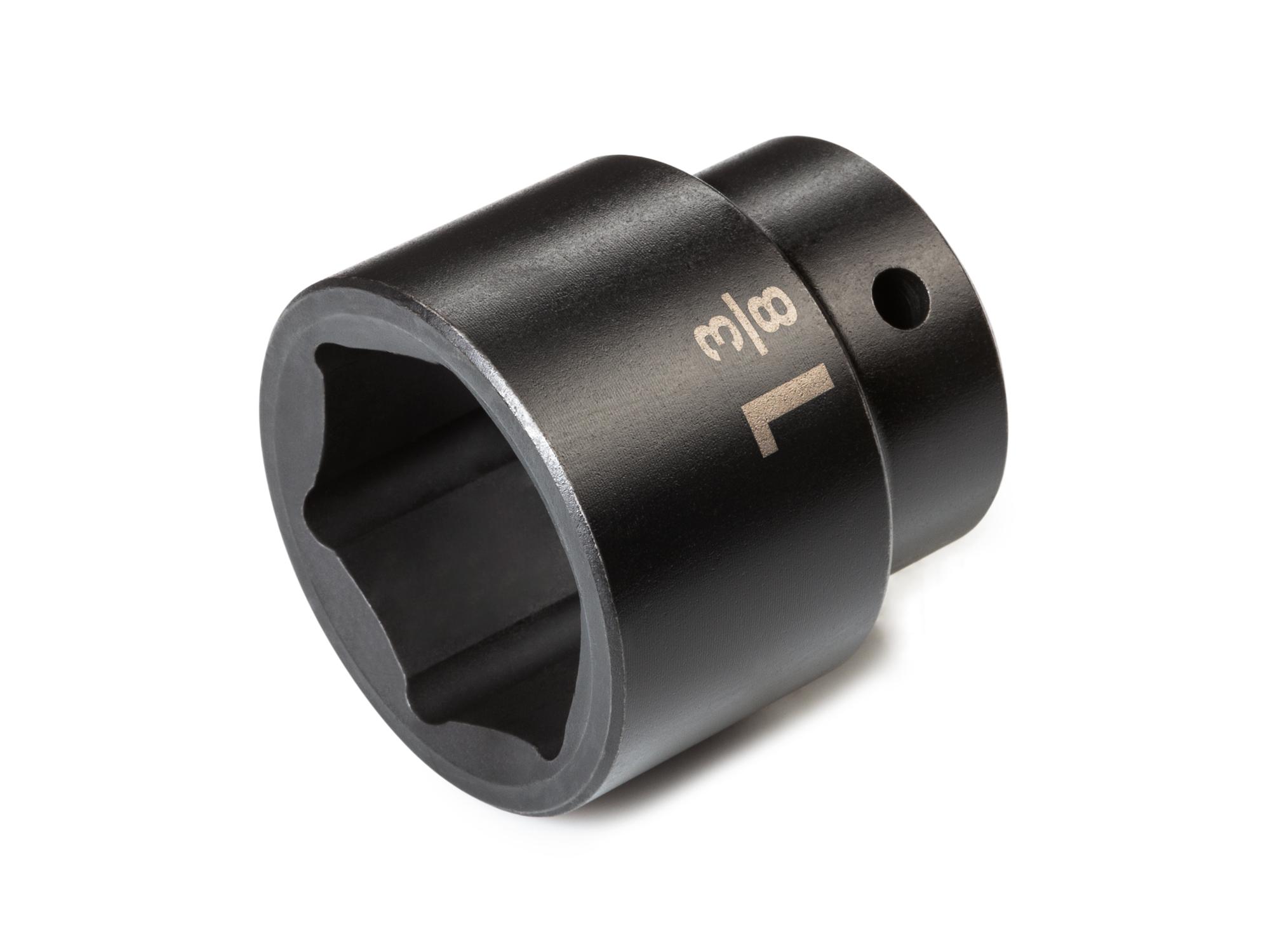 Front-right angle view of Tekton impact drive 6-point socket. Item #SID22035