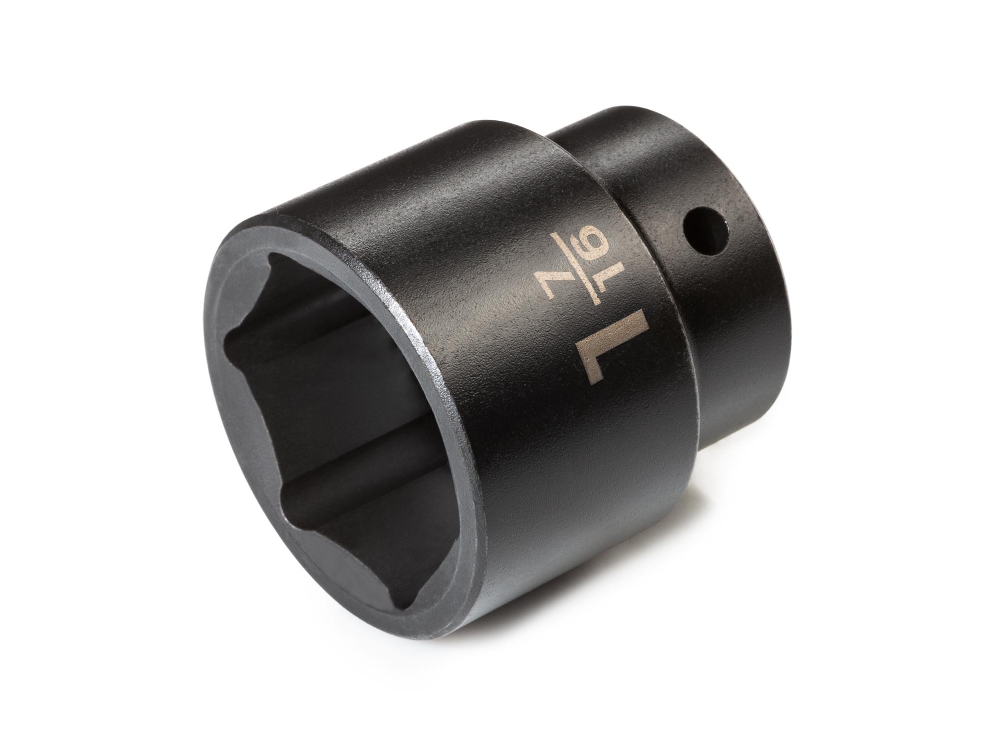 Front-right angle view of Tekton impact drive 6-point socket. Item #SID22036
